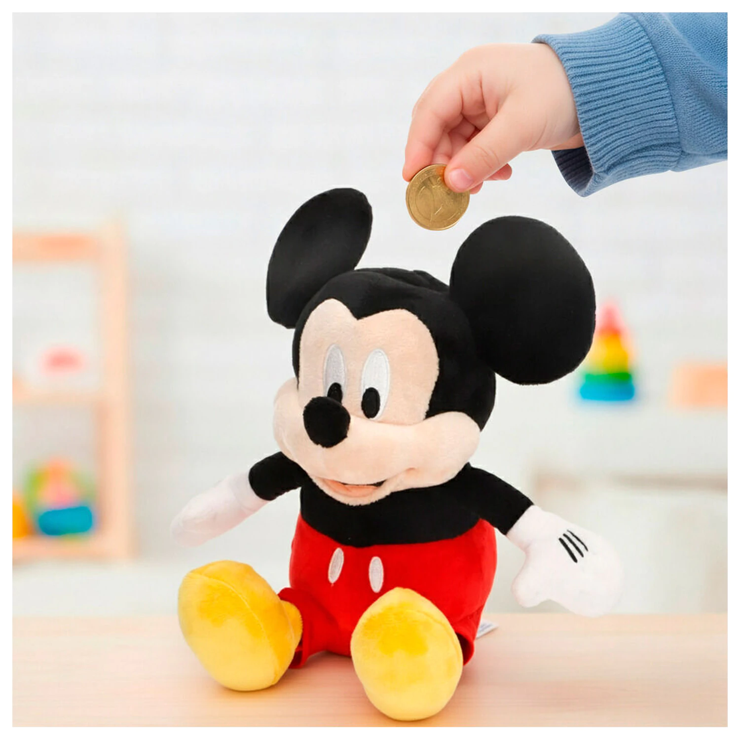 Disney Mickey pokladnička plyšová hračka 20cm produktová fotografia