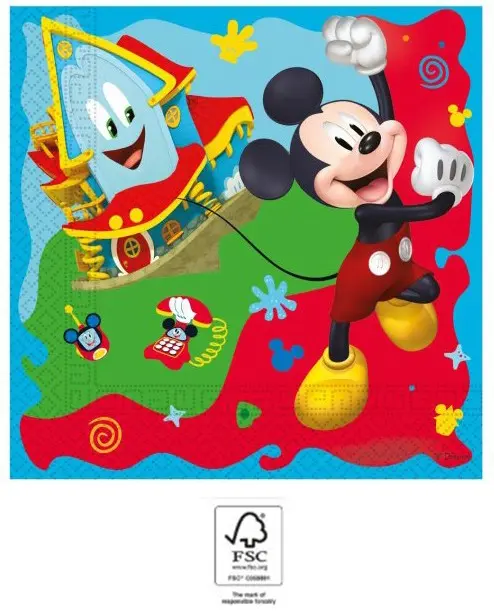 Disney Mickey Rock the House servítky 20 ks 33x33 cm FSC produktová fotografia