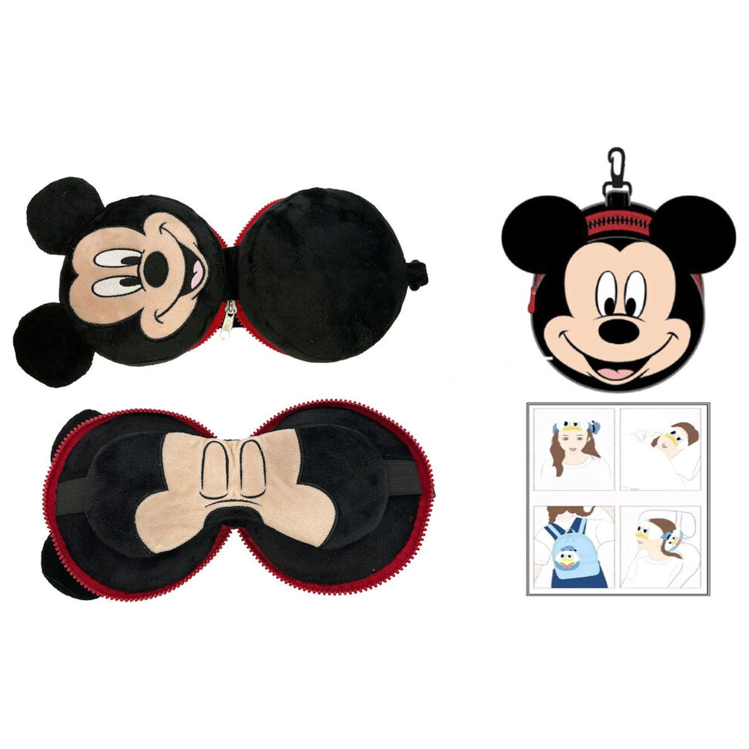 Disney Mickey cestovný vankúš + maska produktová fotografia