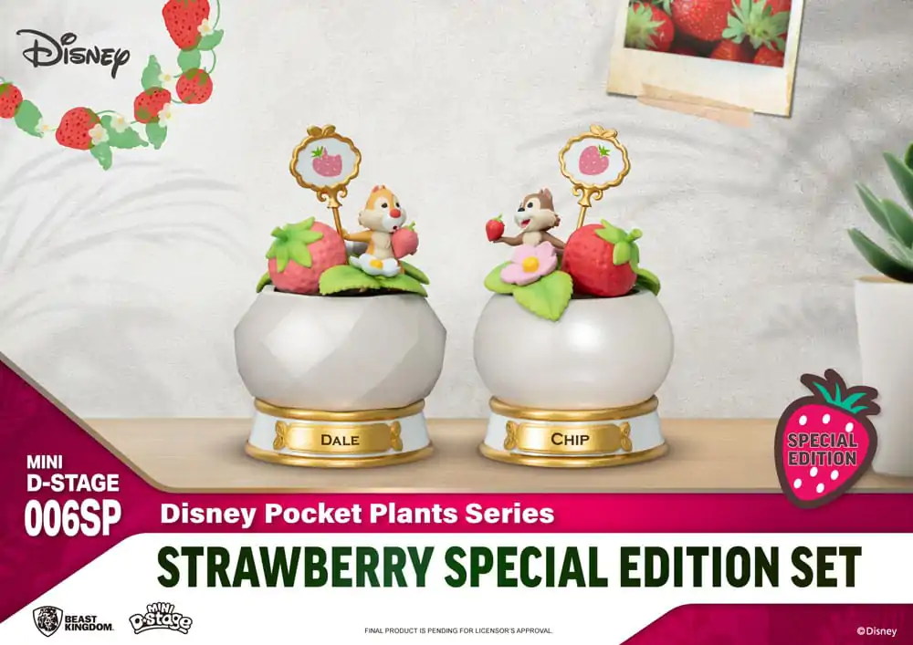 Disney Mini Diorama Stage Sošky Pocket Plants Series Strawberry Special Edition Set 12 cm produktová fotografia