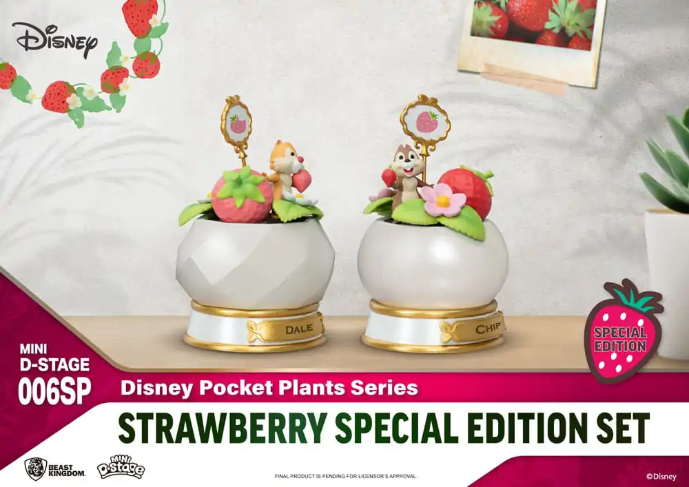 Disney Mini Diorama Stage Sošky Pocket Plants Series Strawberry Special Edition Set 12 cm produktová fotografia