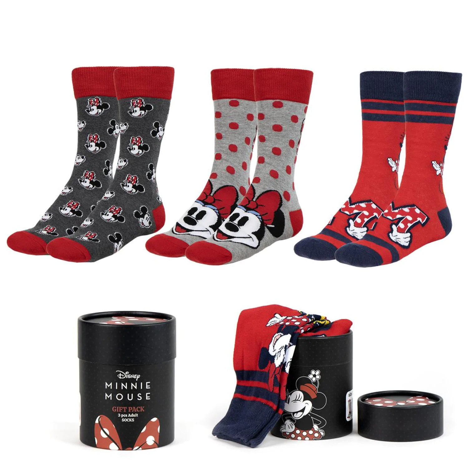 Disney Minnie balenie 3 páry ponožiek pre dospelých produktová fotografia