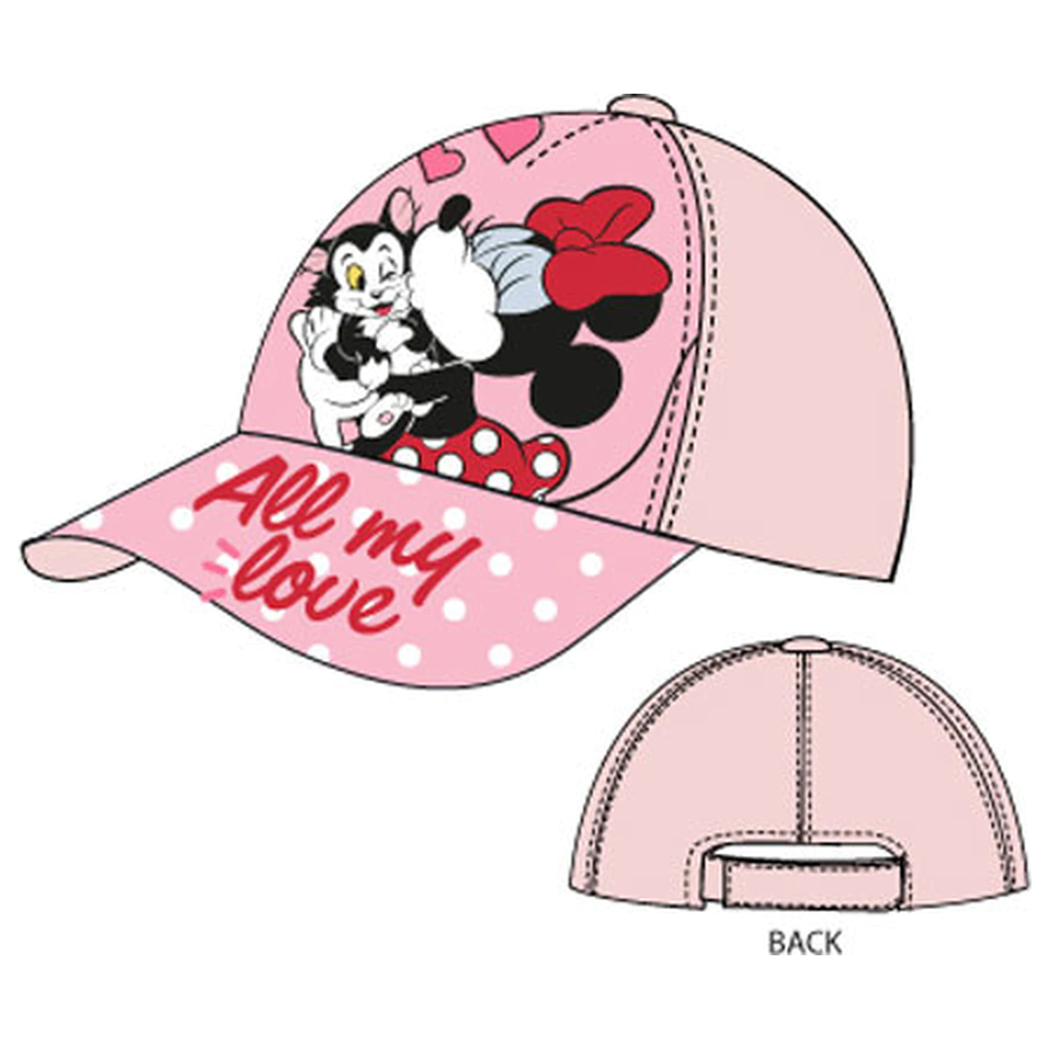 Disney Minnie All My Love detská baseballová čiapka 52 cm produktová fotografia