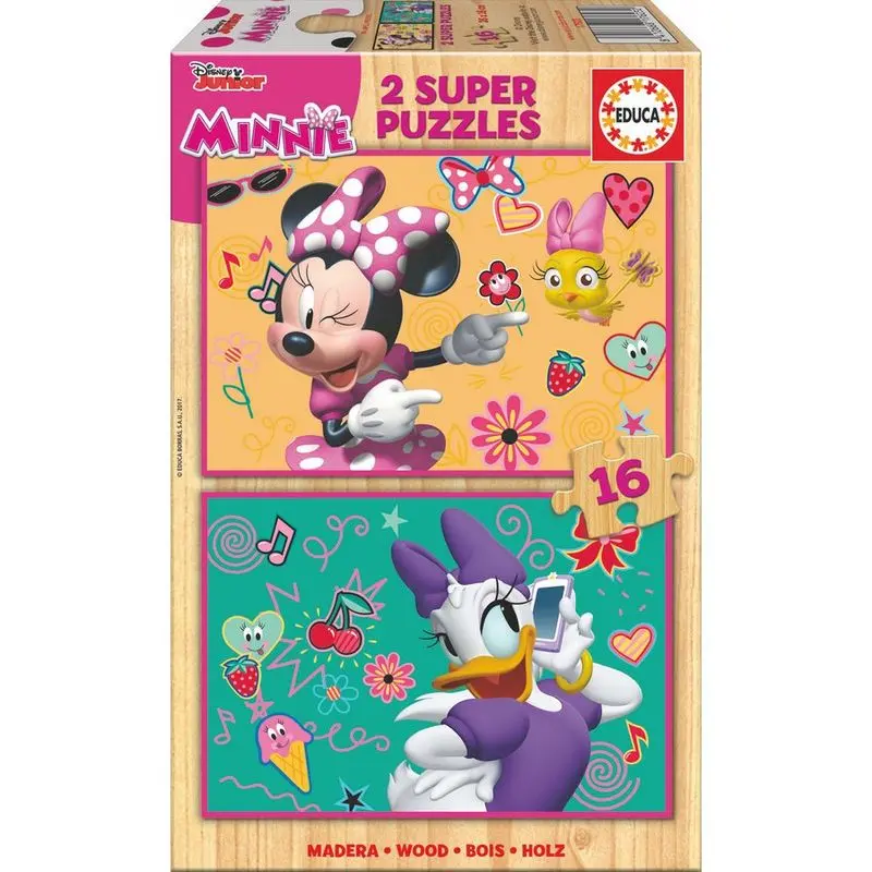 Disney Minnie and The Happy Helpers drevené puzzle 2x16ks produktová fotografia