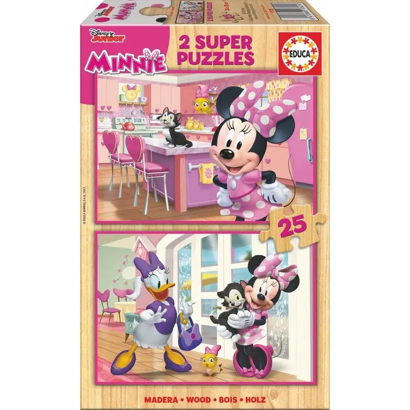 Disney Minnie and The Happy Helpers drevené puzzle 2 x 25 ks produktová fotografia