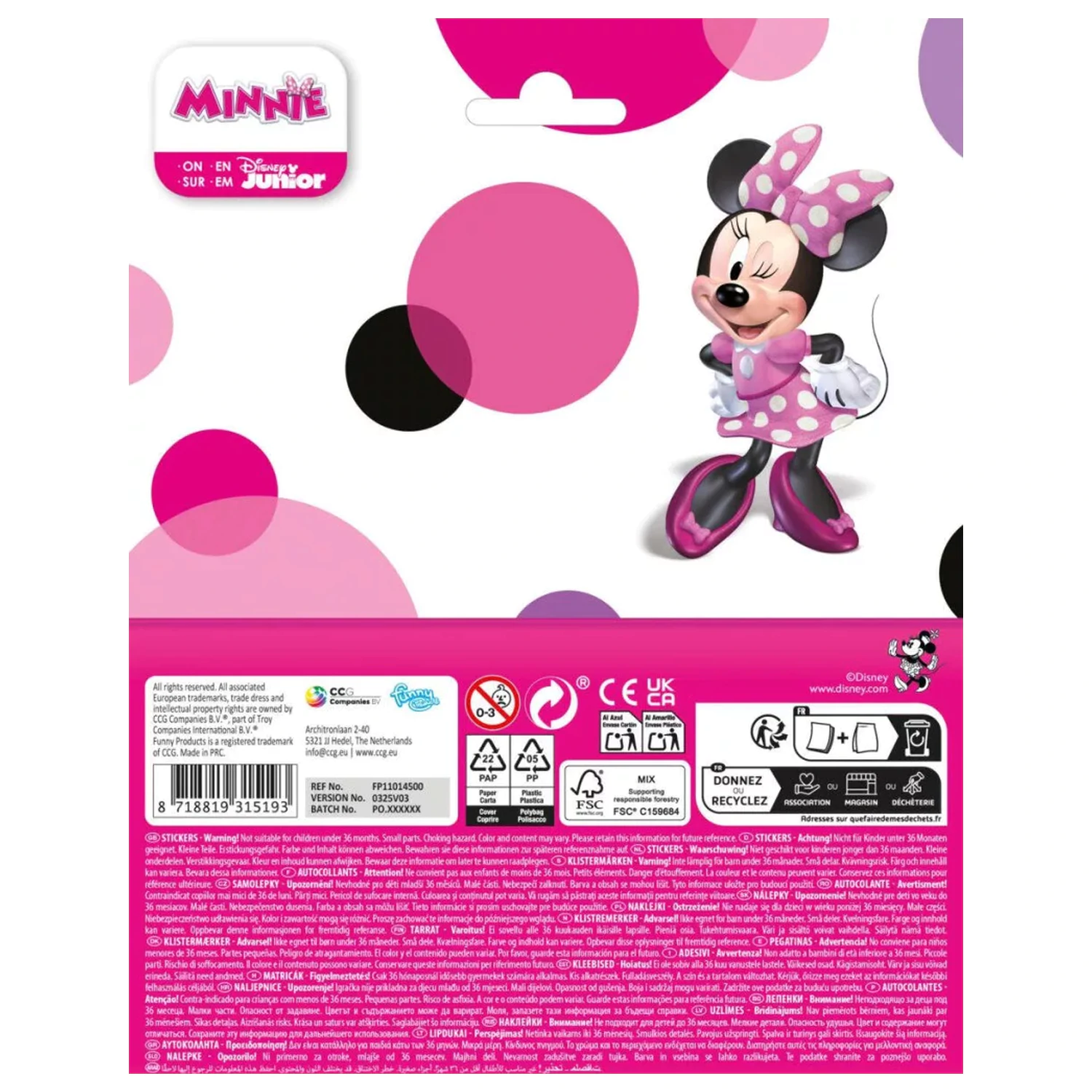 Disney Minnie Big Smile nálepka produktová fotografia