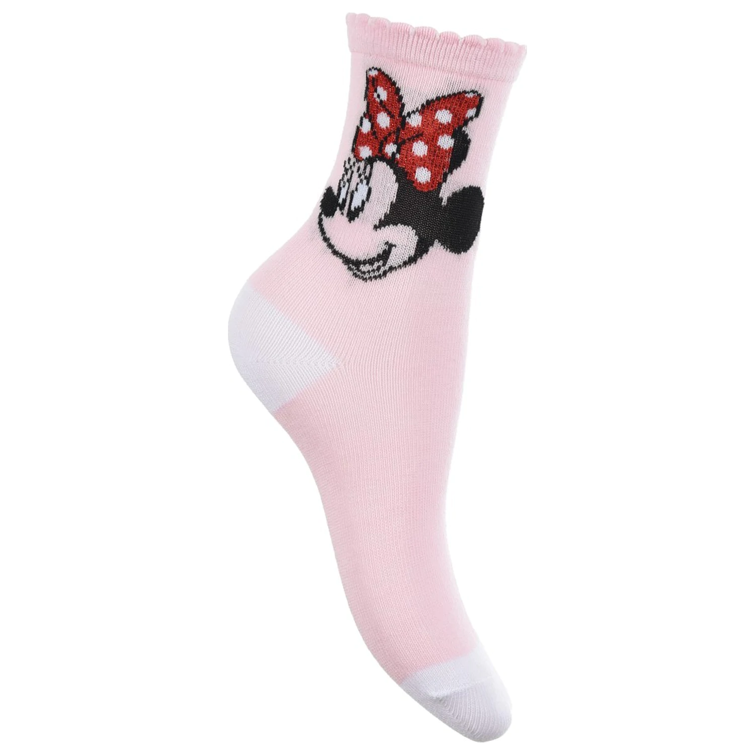 Disney Minnie Mouse Bow Pink detské ponožky 31/34 produktová fotografia