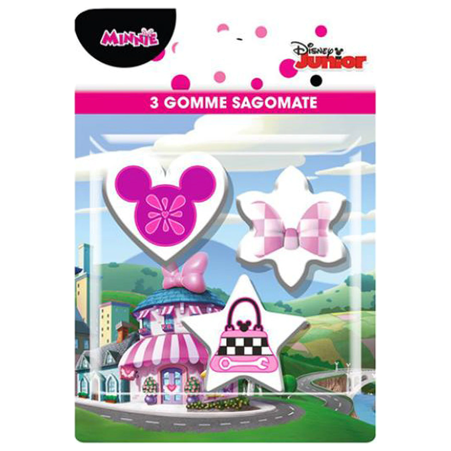 Disney Minnie Chic Tvarovaná súprava gúm po 3 produktová fotografia