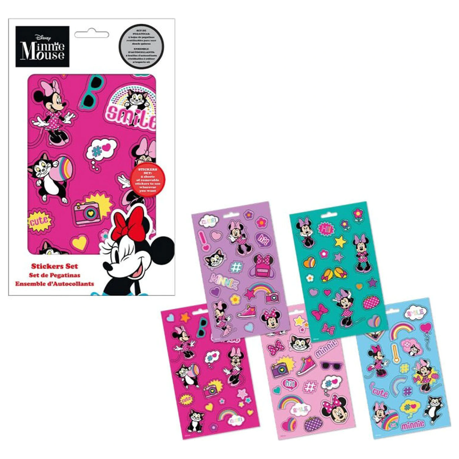Disney Minnie Roztomilý set nálepiek 5 listov produktová fotografia