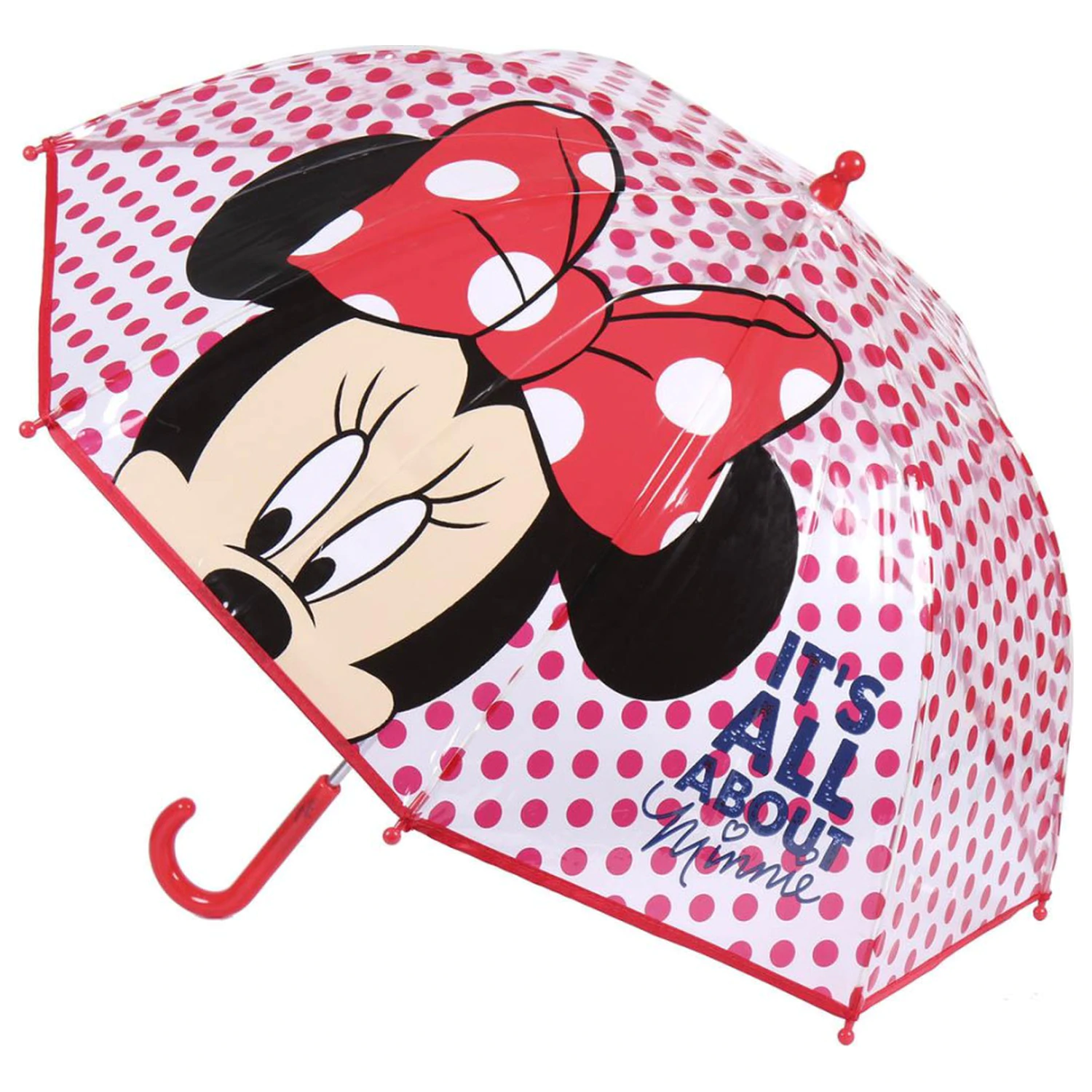 Disney Minnie Dots detský priehľadný dáždnik Ø71 cm produktová fotografia