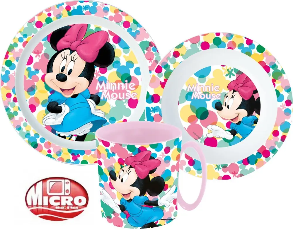 Disney Minnie jedálenský set, mikro plastový set produktová fotografia
