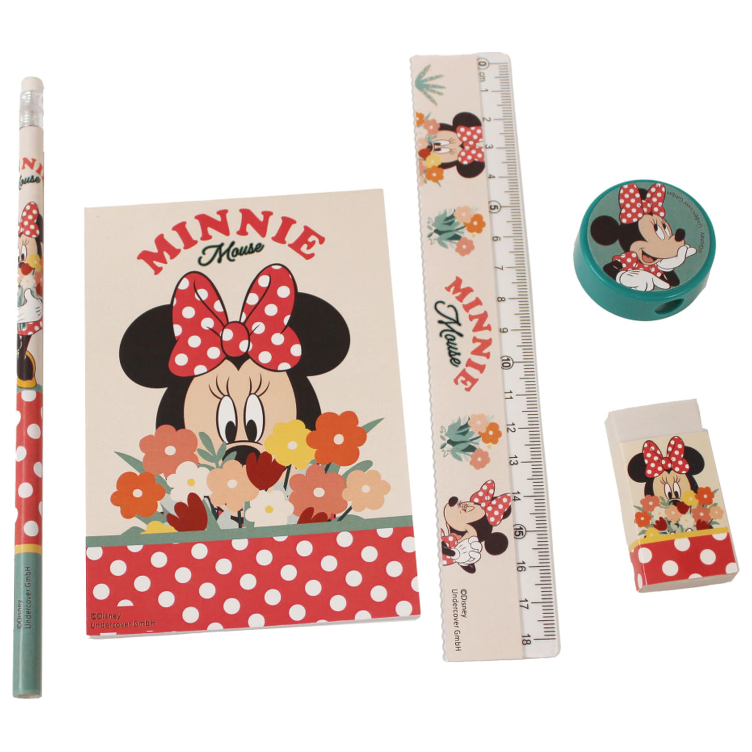 Disney Minnie Floral súprava písacích potrieb 5 kusov produktová fotografia