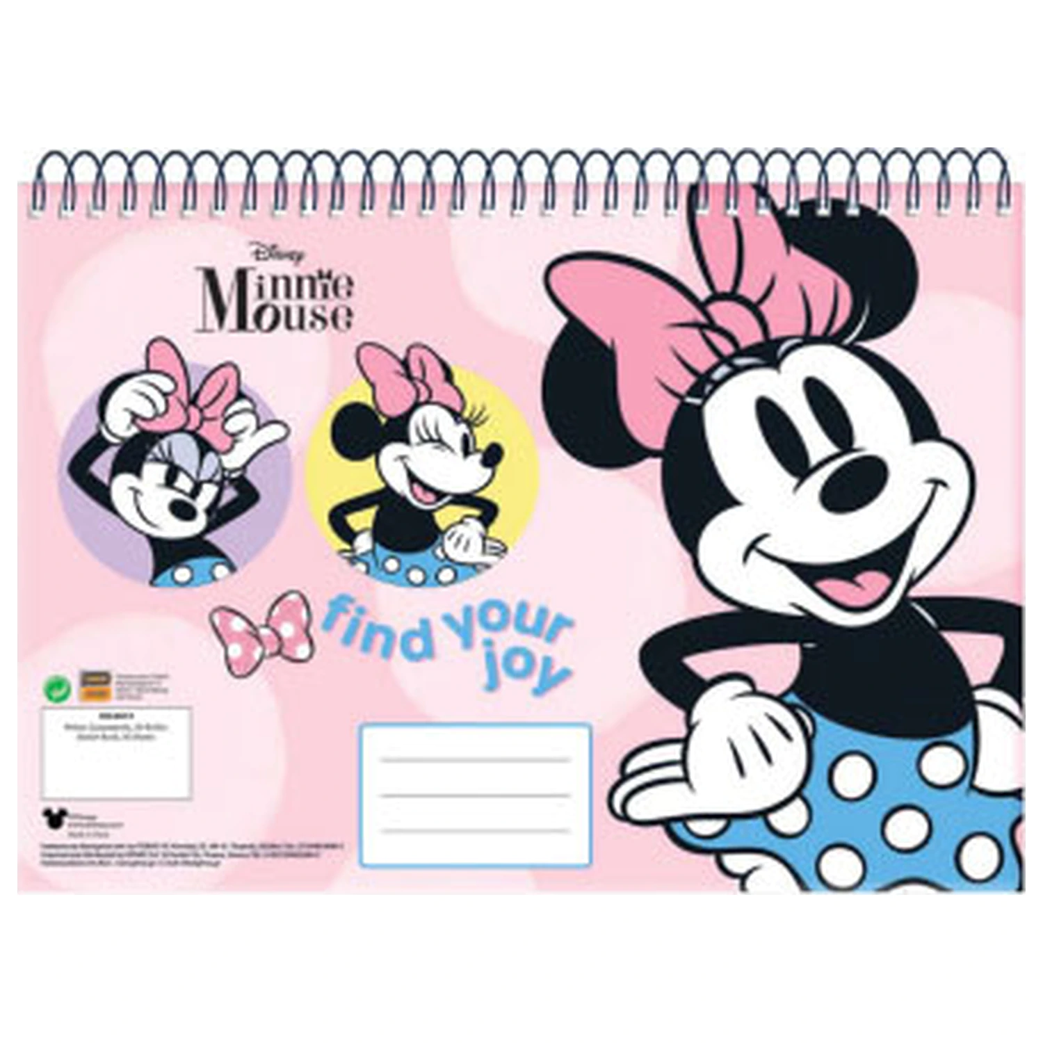 Disney Minnie Joy A/4 špirálový skicár 30 listov produktová fotografia