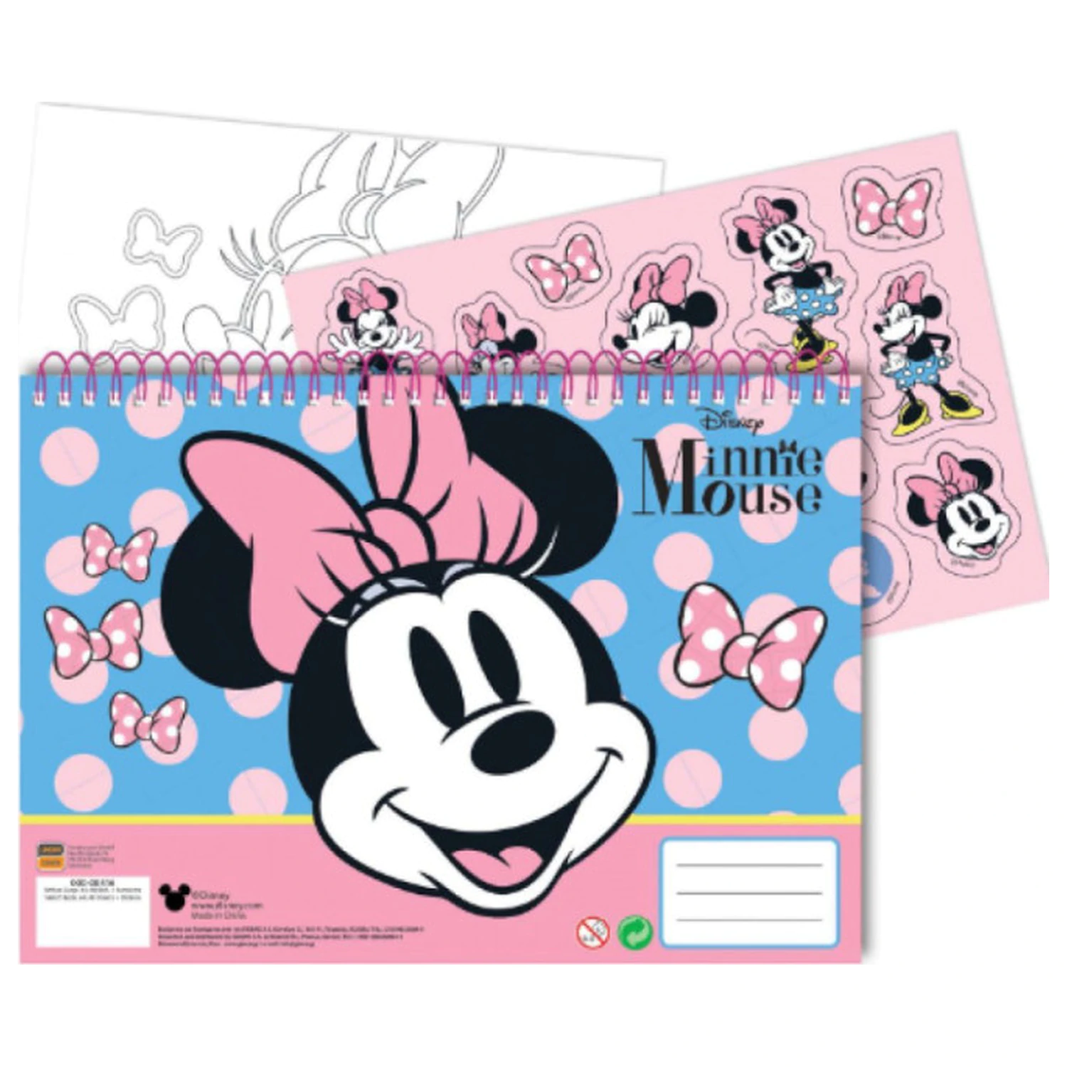 Disney Minnie Joy A/4 špirálový skicár, 40 listov s nálepkami produktová fotografia