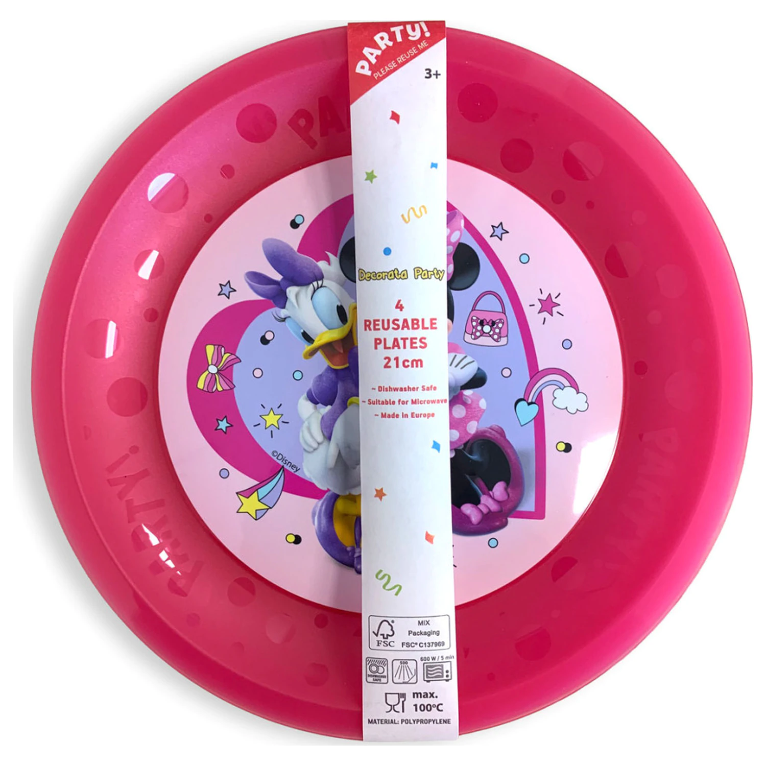 Disney Minnie Junior micro prémiový plastový obedový tanier 4-dielna súprava 21 cm produktová fotografia