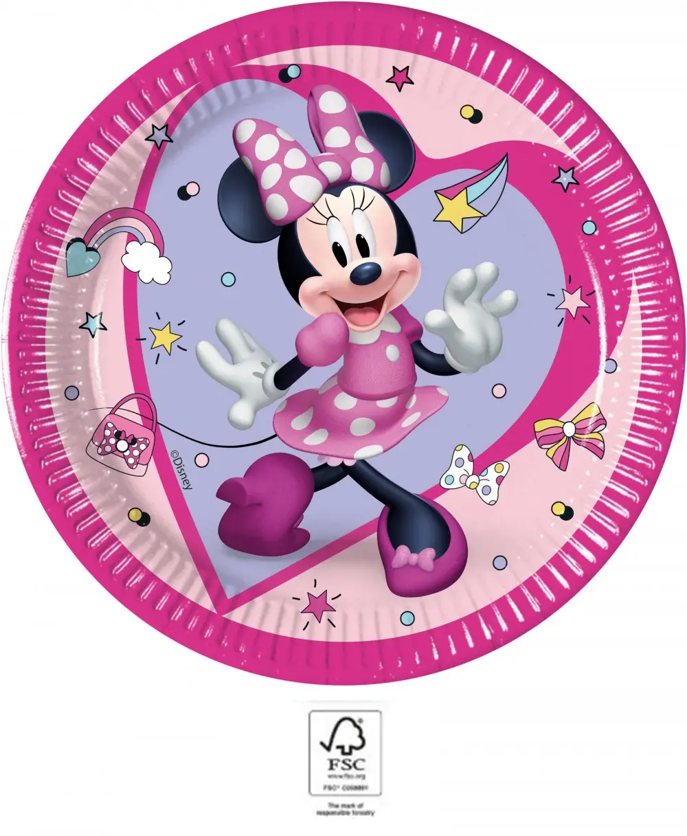 Disney Minnie Junior papierové taniere 8 ks 20 cm FSC produktová fotografia