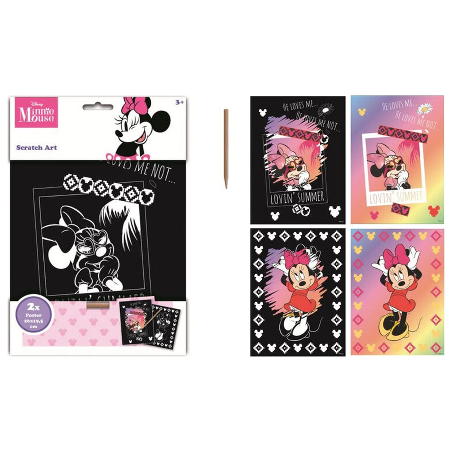 Disney Minnie škrabací set produktová fotografia