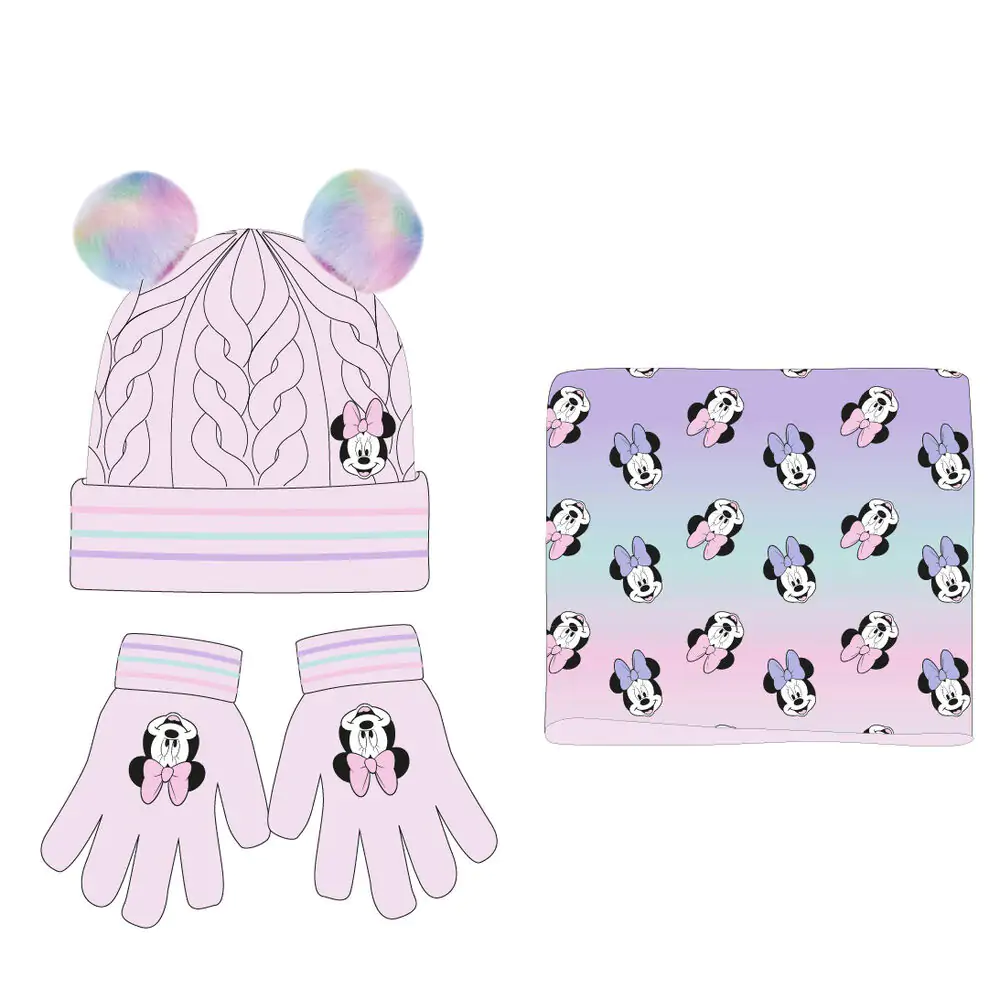 Disney Minnie set šálová čiapka a rukavice produktová fotografia