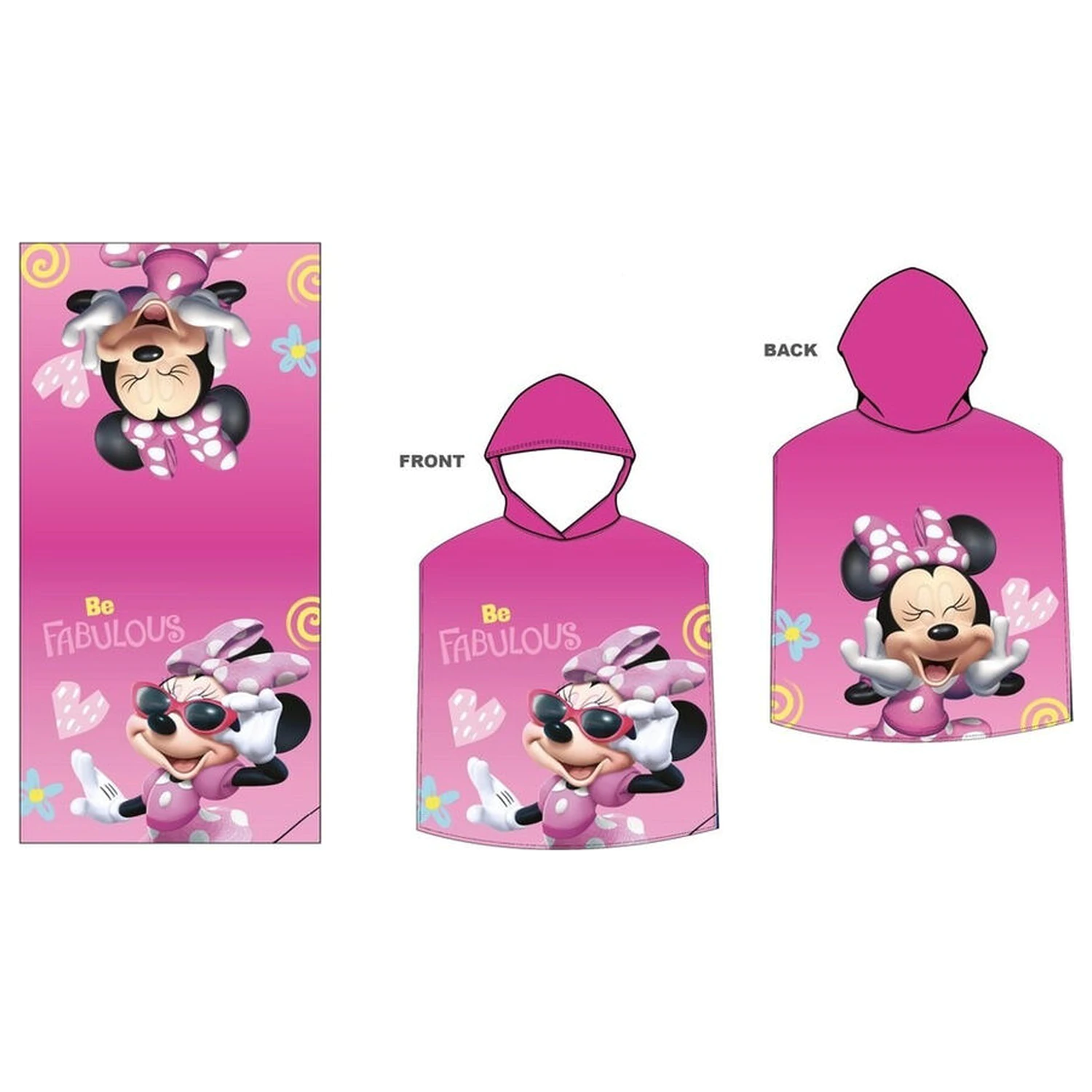 Disney Minnie mikrovláknový pončo uterák produktová fotografia