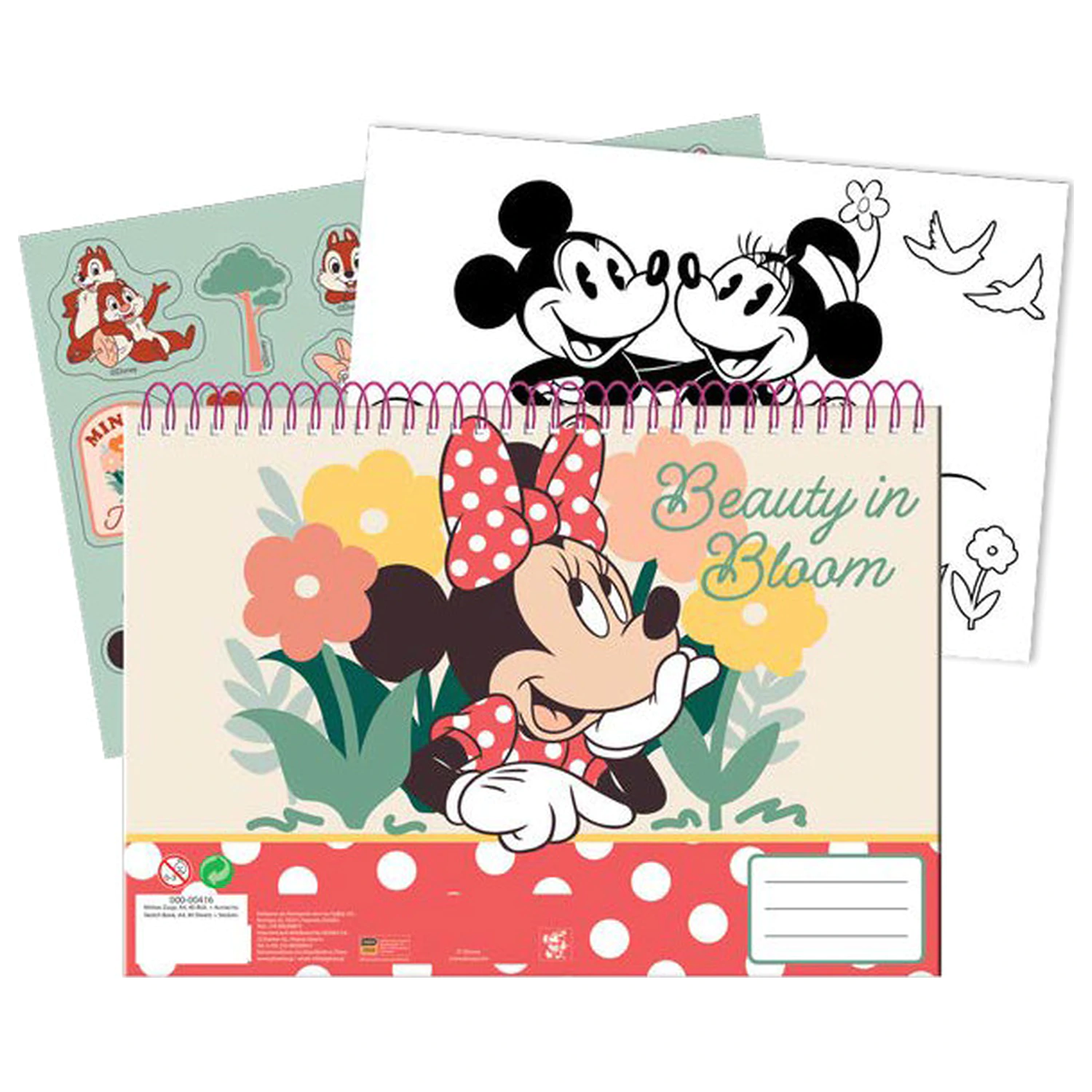 Disney Minnie Nomadic Spirit A/4 Špirálový skicár so 40 nálepkami produktová fotografia