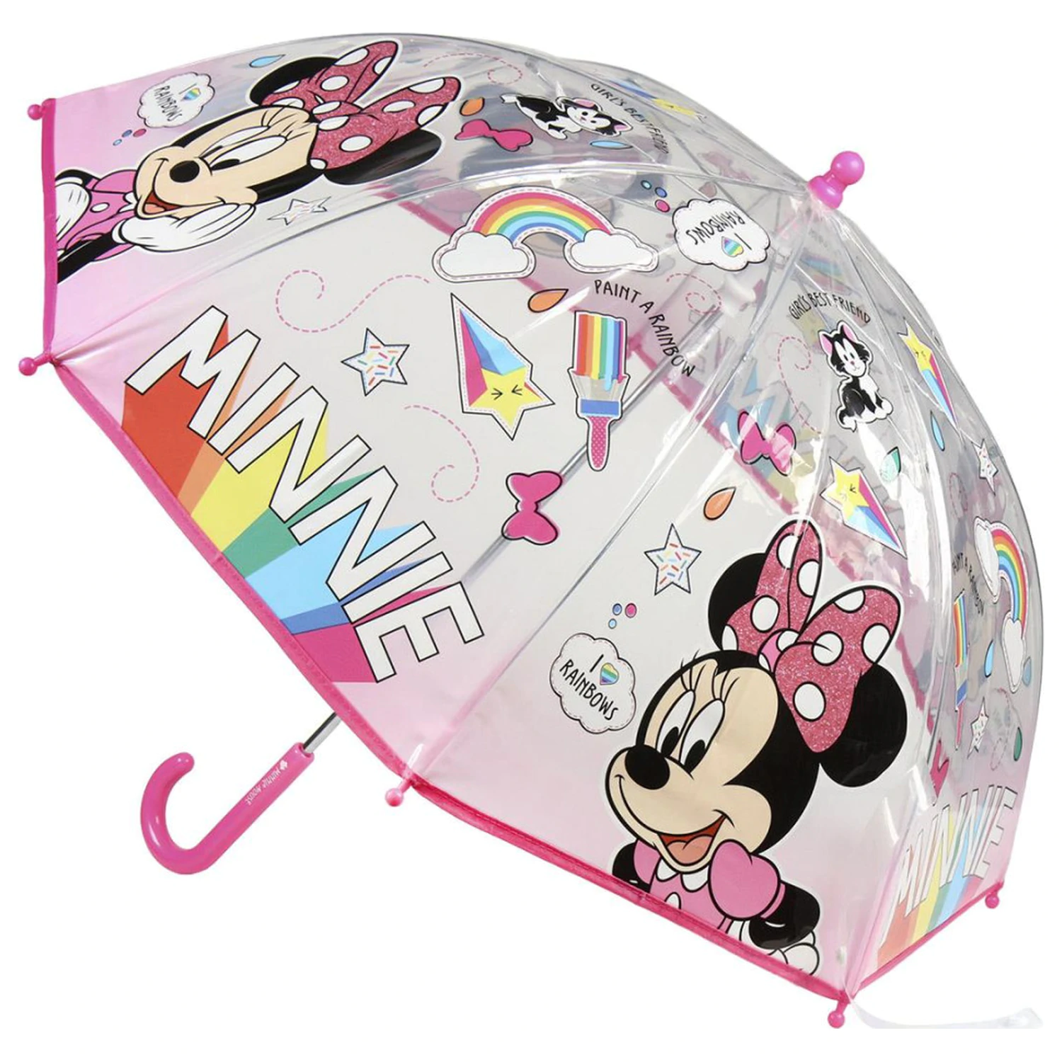 Disney Minnie Paint detský transparentný dáždnik Ø71 cm produktová fotografia