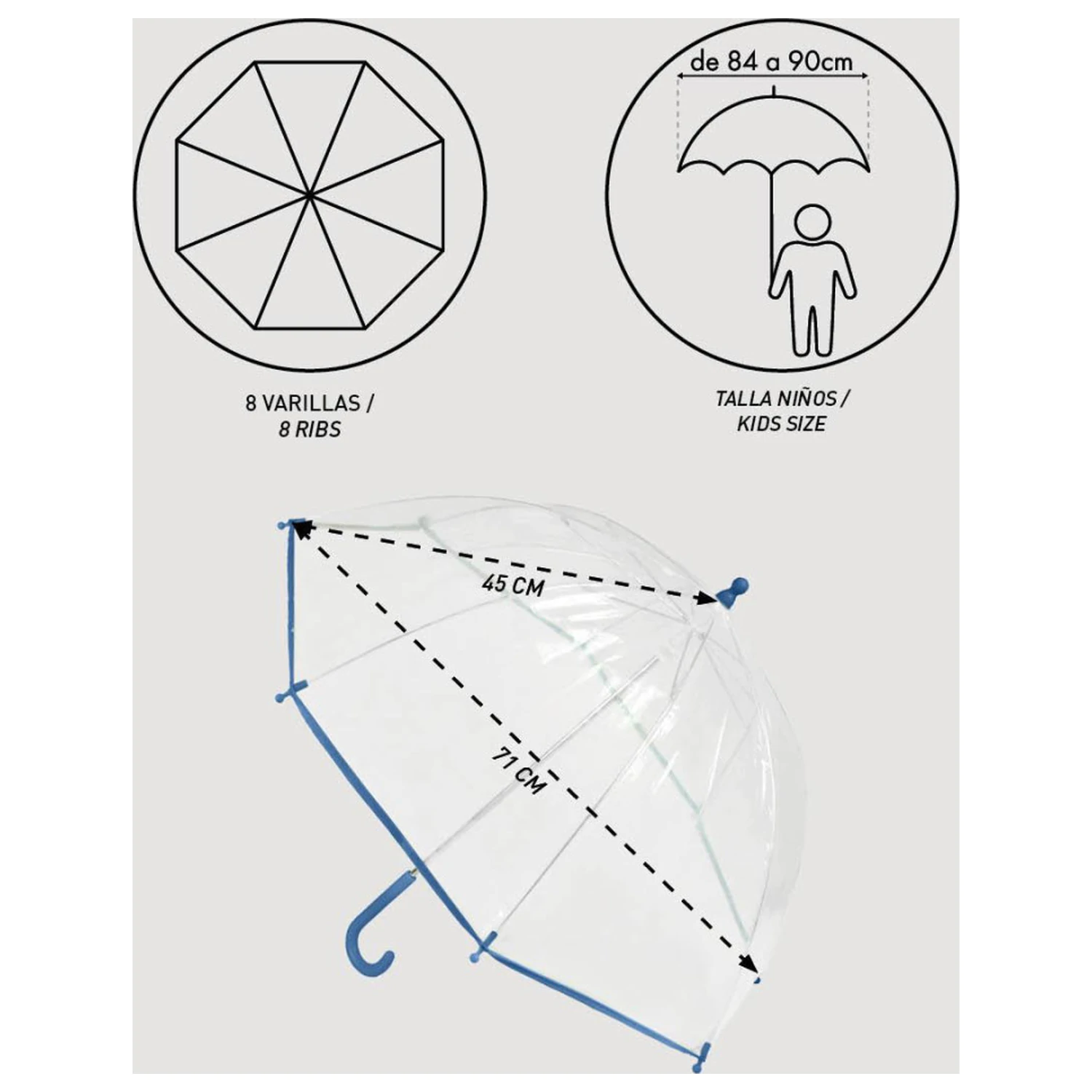 Disney Minnie Paint detský transparentný dáždnik Ø71 cm produktová fotografia