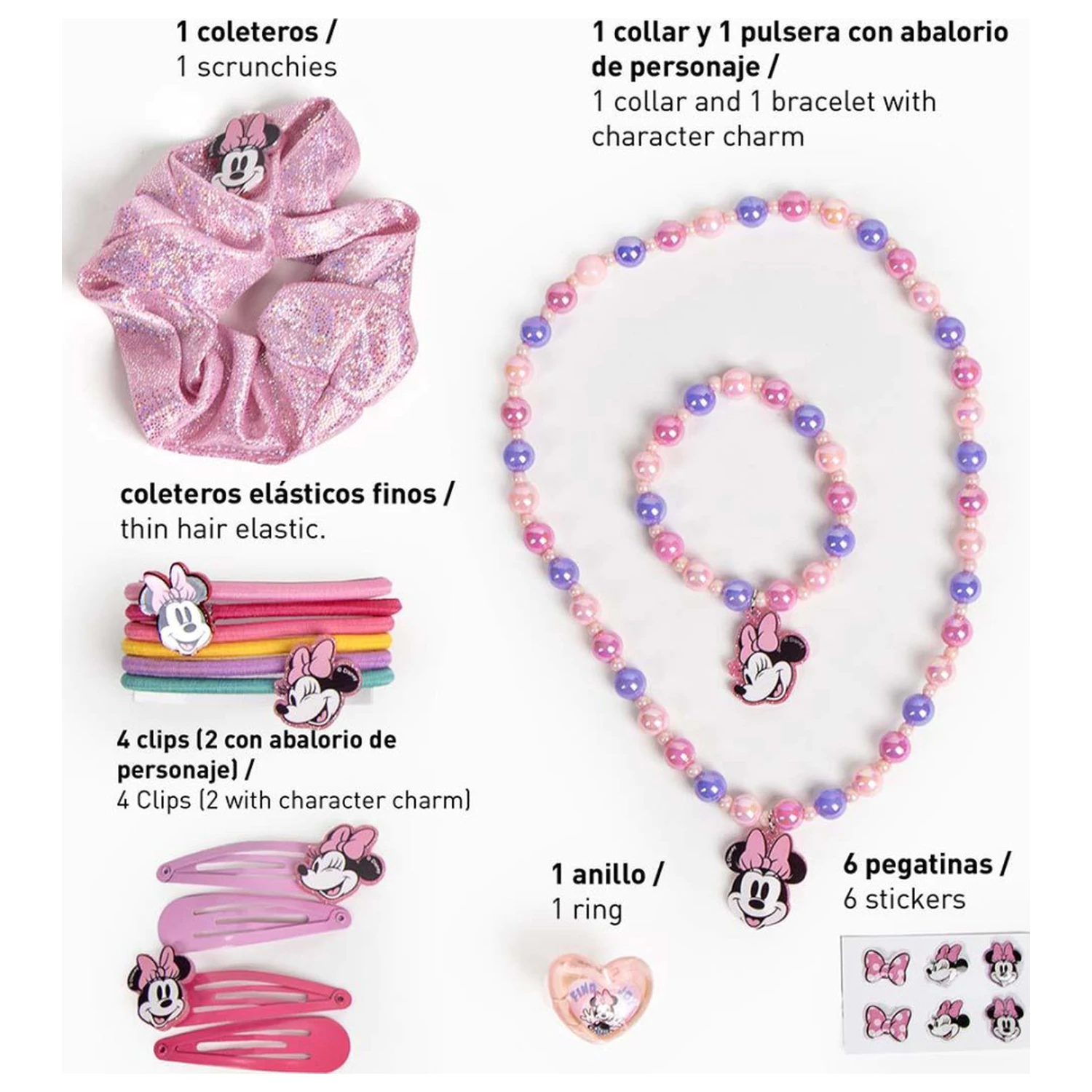 Disney Minnie Pink Hair Doplnky a súprava šperkov 15 ks produktová fotografia