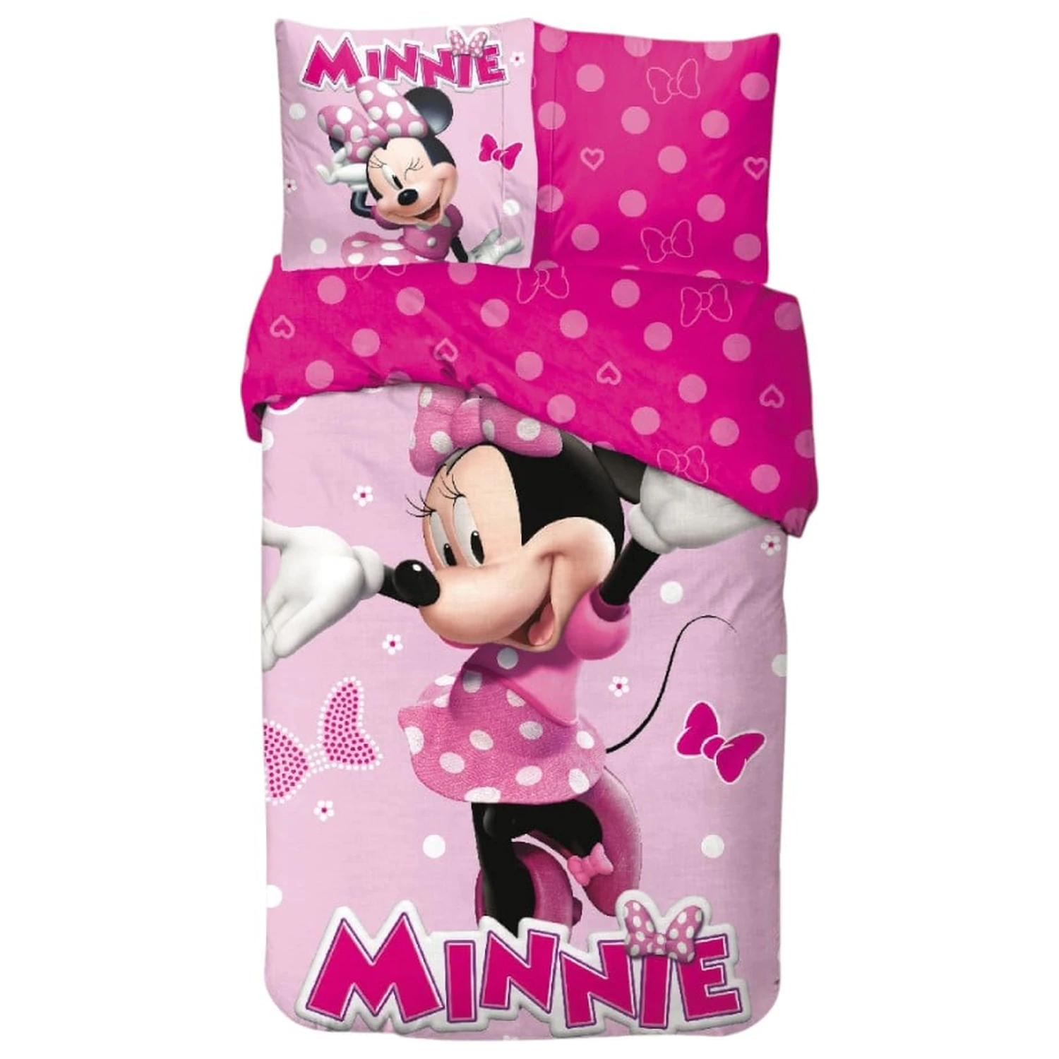 Disney Minnie Pink Polka Bow obliečka na paplón produktová fotografia