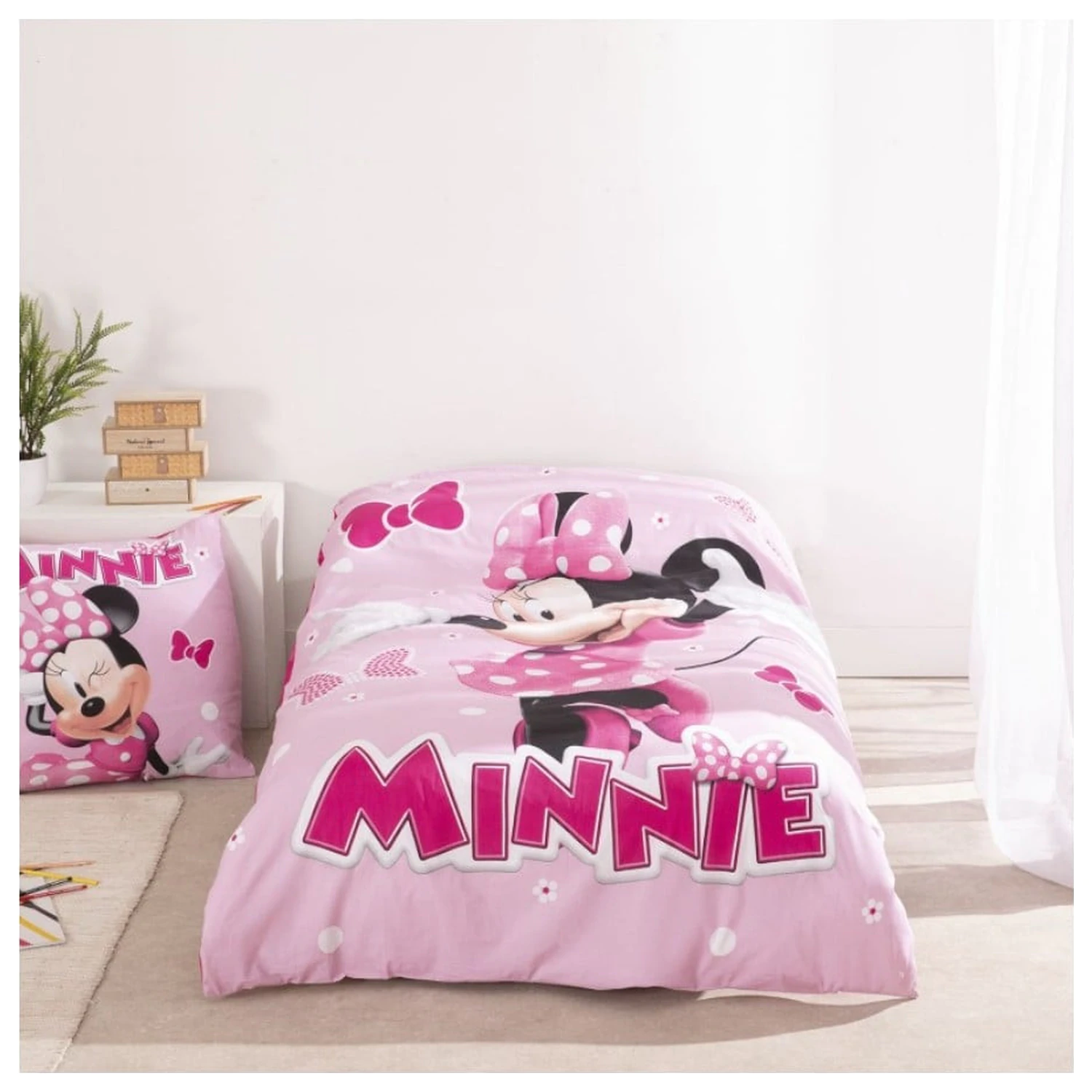 Disney Minnie Pink Polka Bow obliečka na paplón produktová fotografia