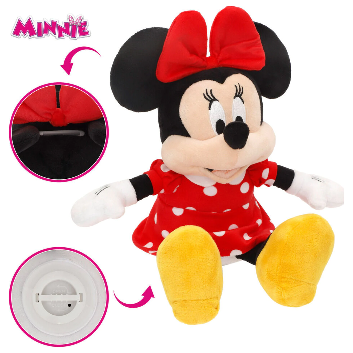 Disney Minnie pokladnička plyšová hračka 20 cm produktová fotografia