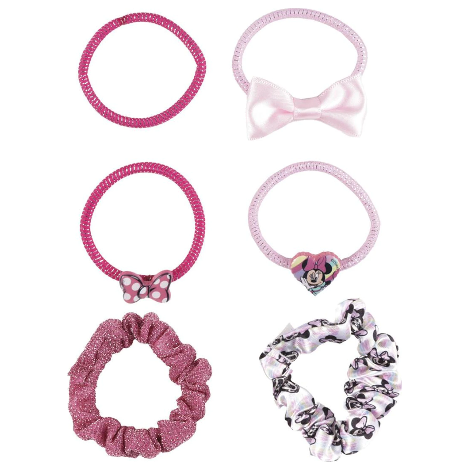 Disney Minnie Rainbow sada gumičiek do vlasov, 6 kusov produktová fotografia
