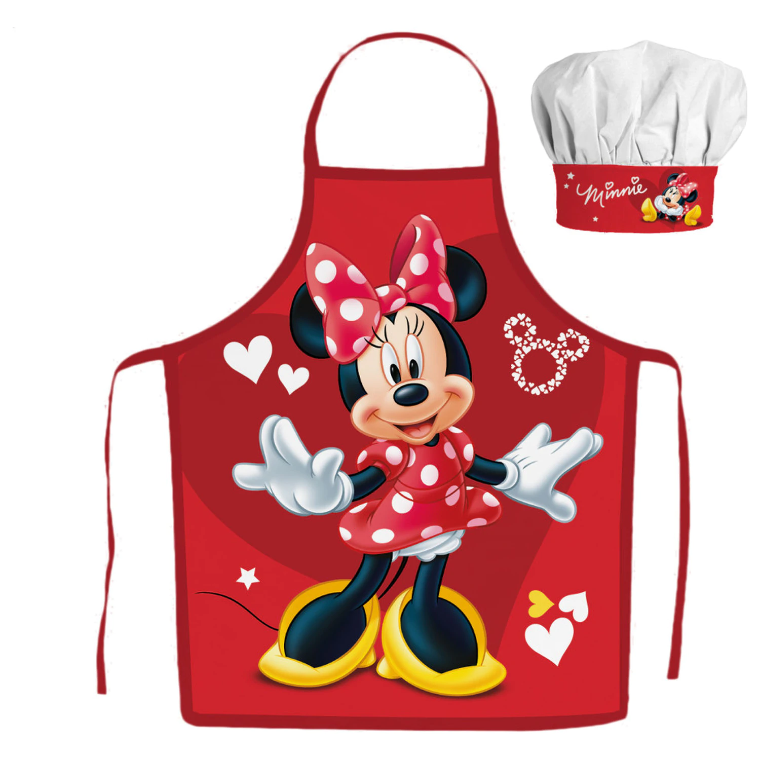 Disney Minnie Red Hearts detská zástera 2-dielna súprava produktová fotografia