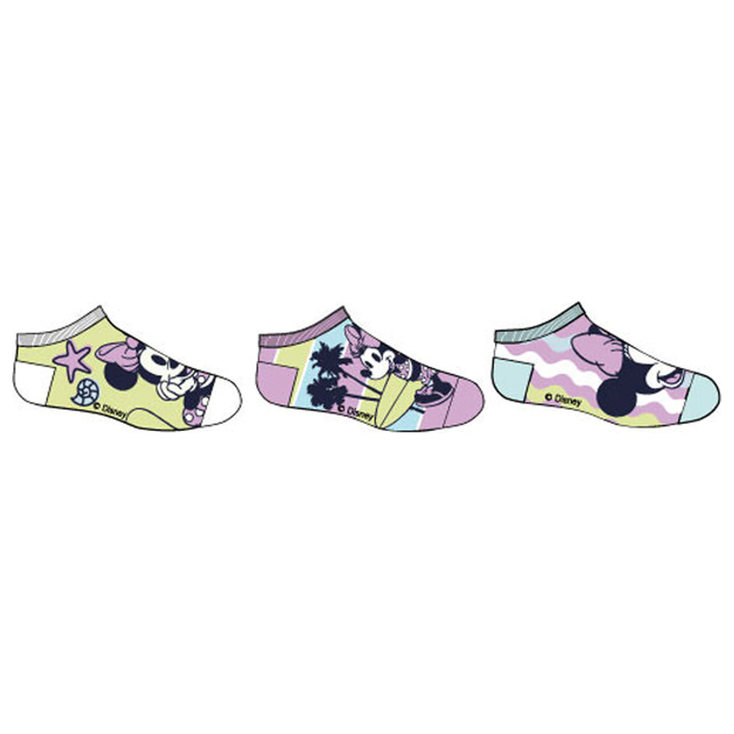 Disney Minnie Seaside Wave detské tajné ponožky 31/34 produktová fotografia