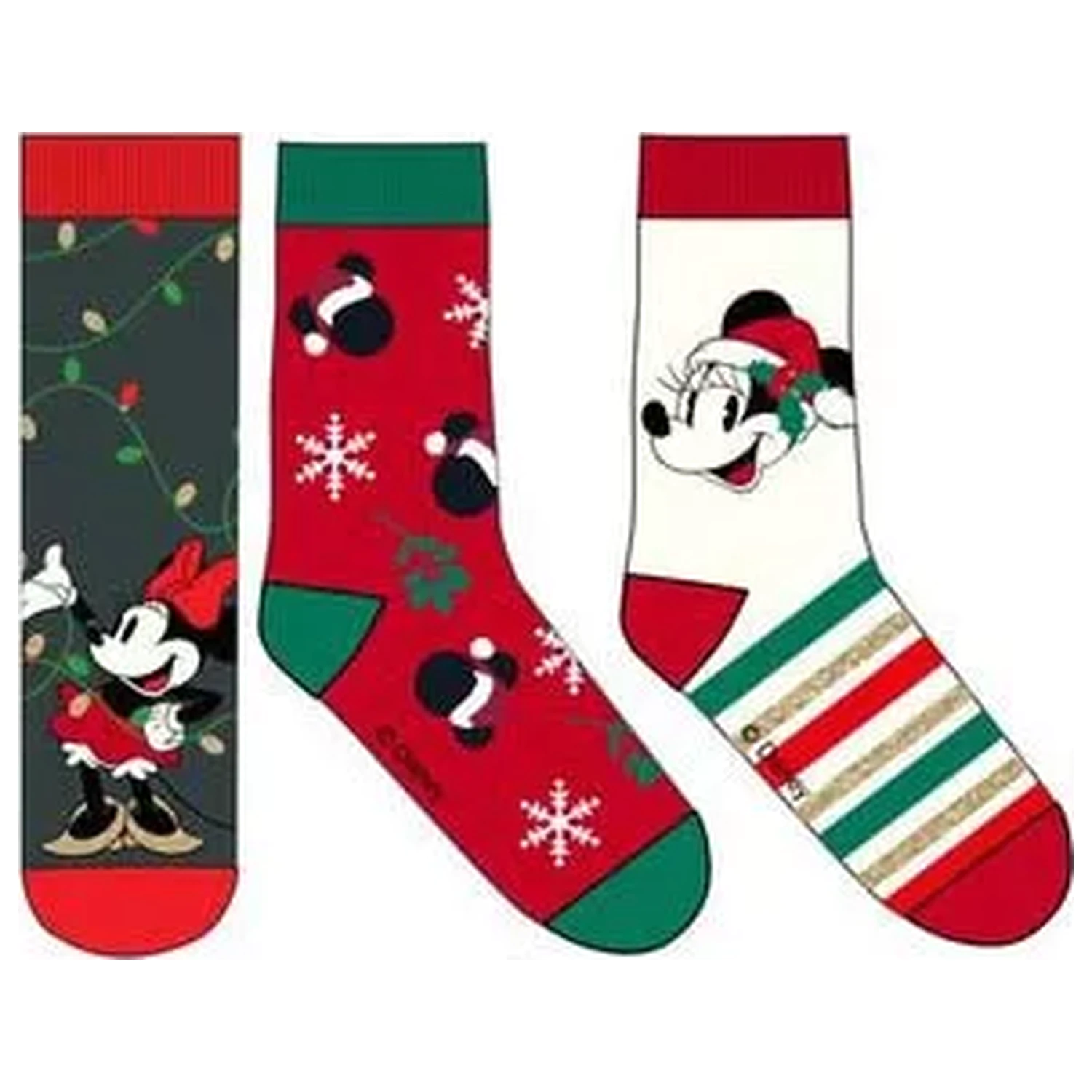 Disney Minnie Skylight Christmas Dámske balenie ponožiek 36/38 produktová fotografia
