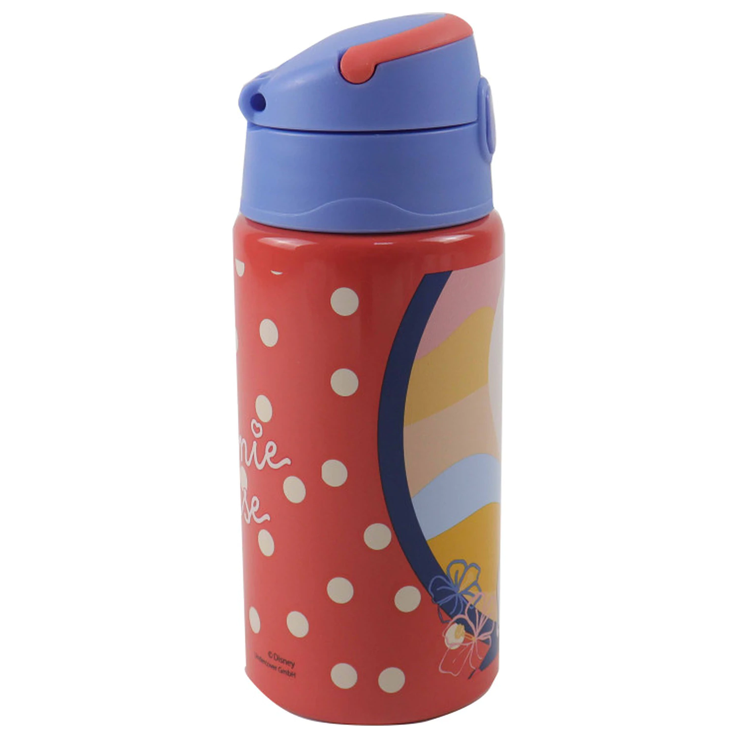 Disney Minnie Summer Hliníková fľaša na vodu so slamkou a háčikom 500 ml produktová fotografia