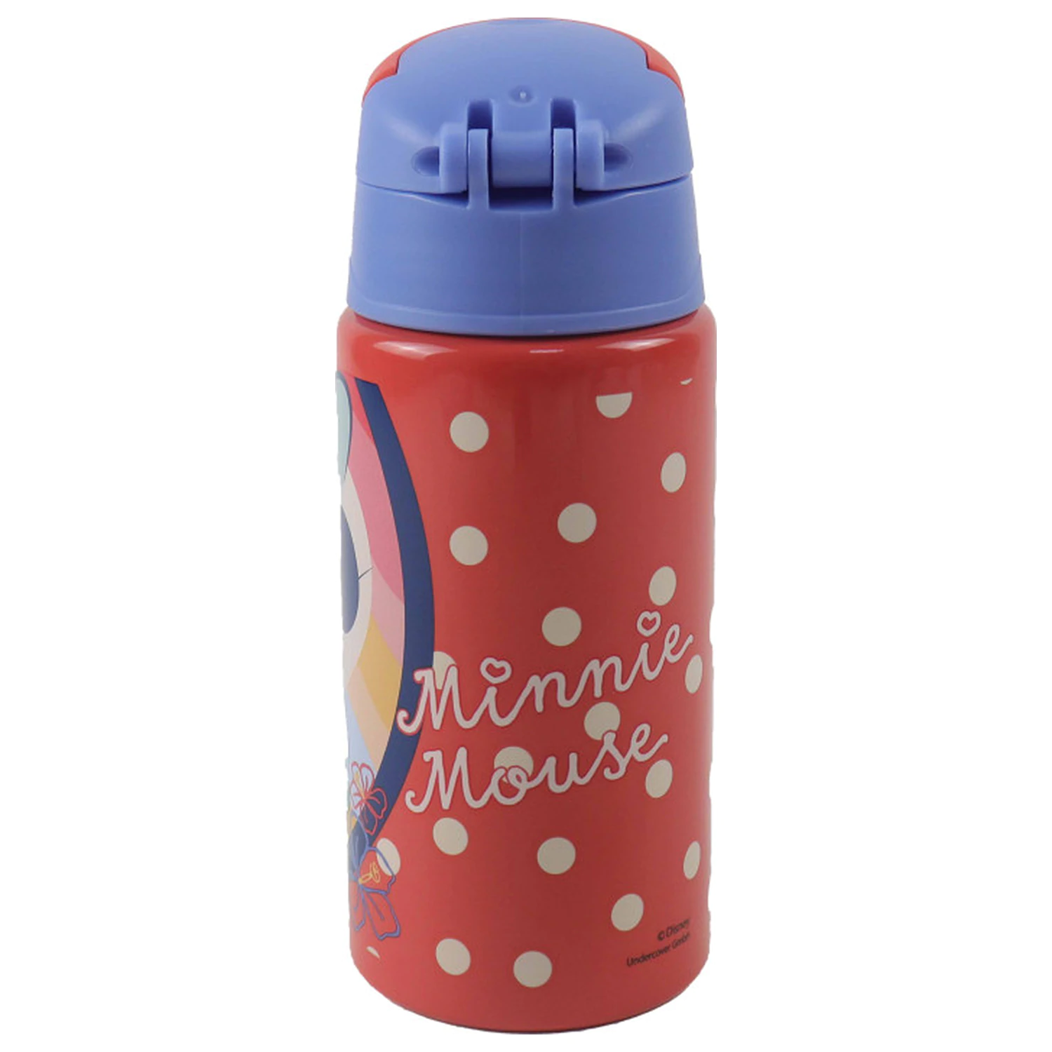 Disney Minnie Summer Hliníková fľaša na vodu so slamkou a háčikom 500 ml produktová fotografia
