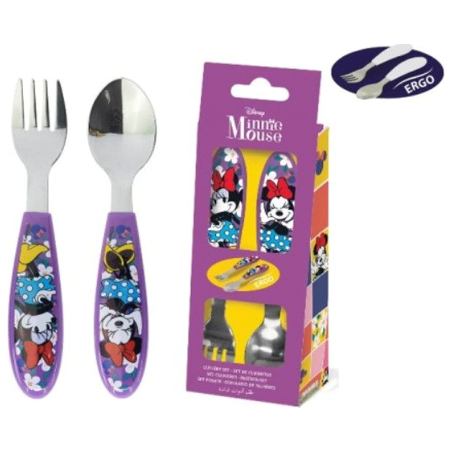 Disney Minnie Sunshine kovový ergonomický príbor set – 2 kusy produktová fotografia