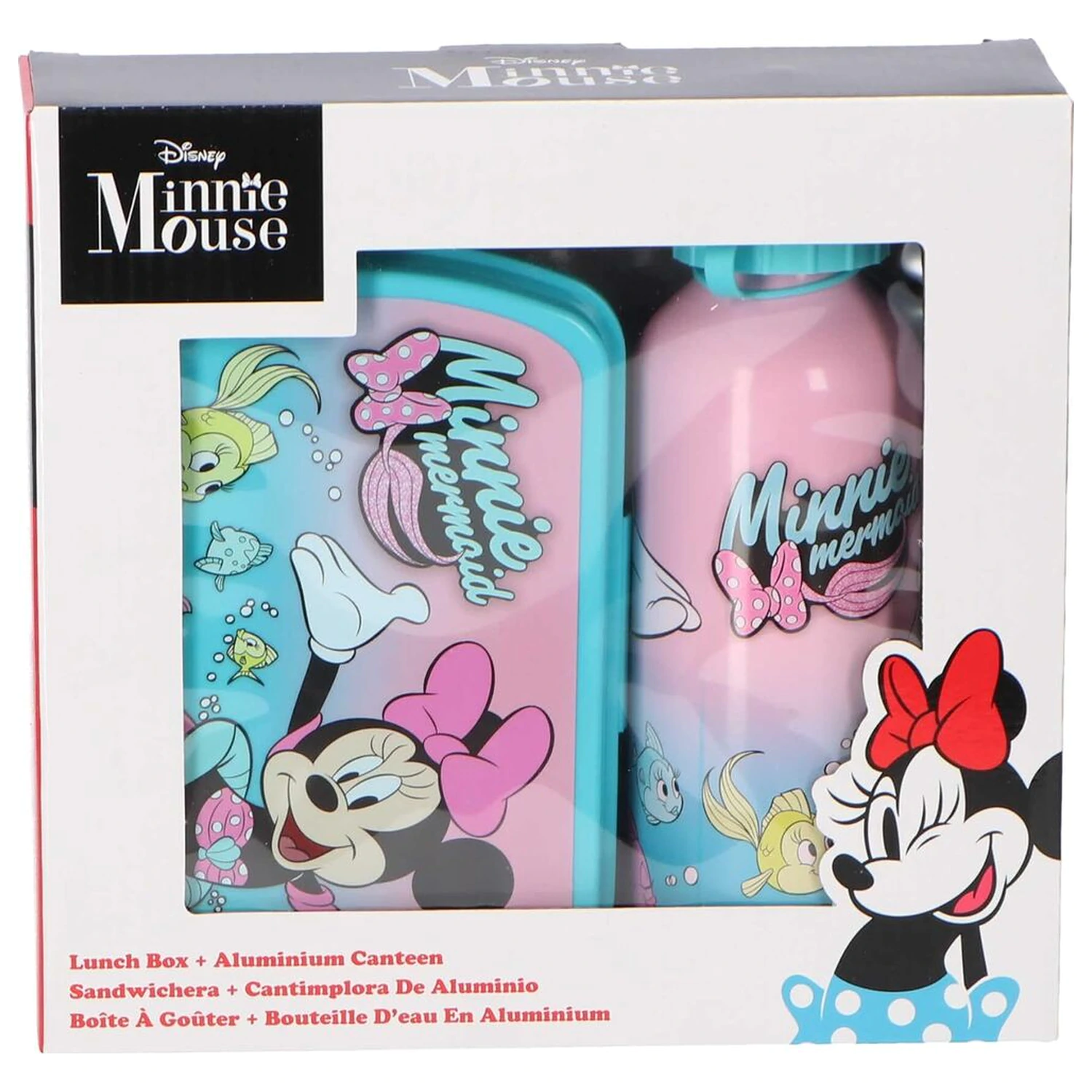 Disney Minnie Obedový box + hliníková fľaša set 500 ml produktová fotografia
