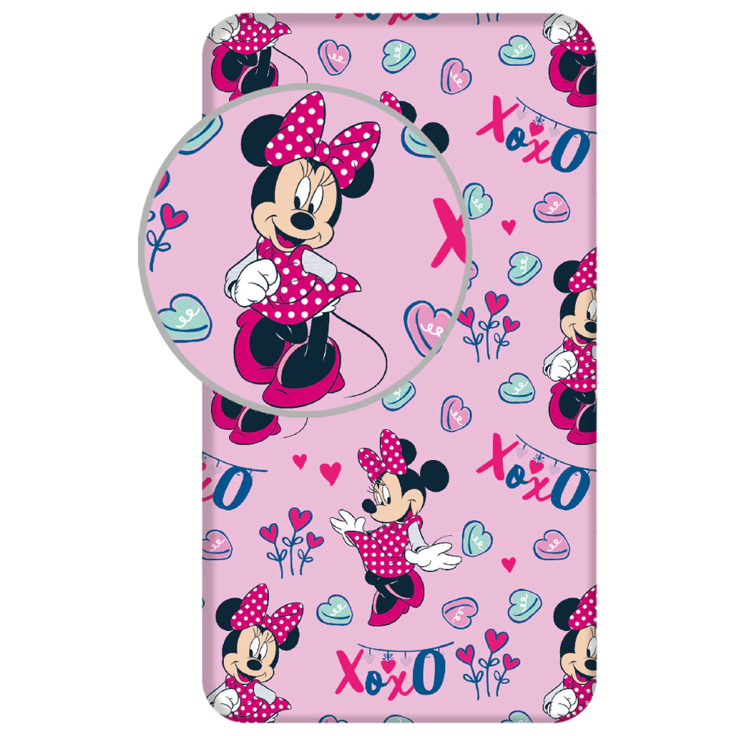 Disney Minnie XoXo napínacia plachta 90x200 cm produktová fotografia