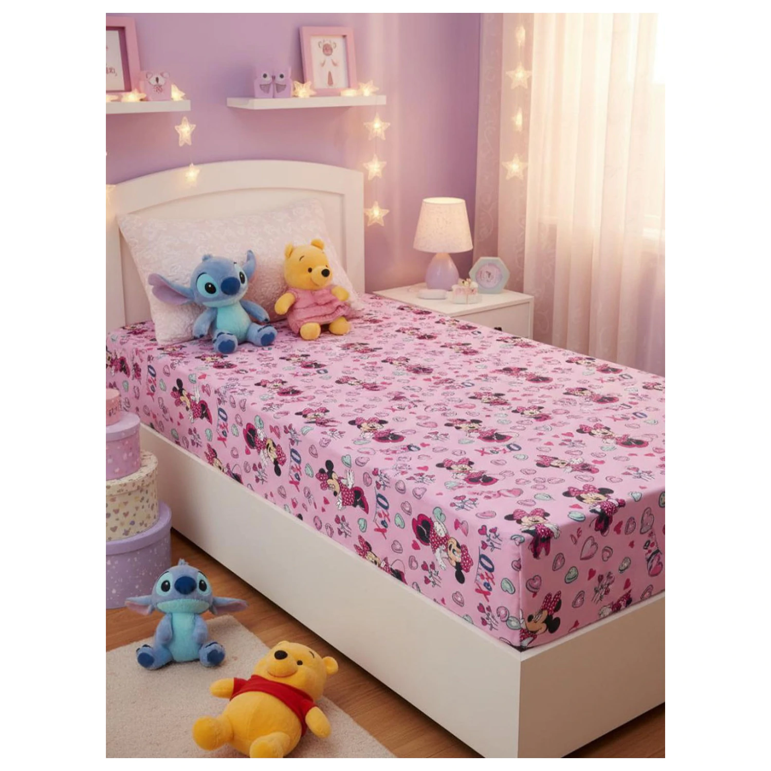 Disney Minnie XoXo napínacia plachta 90x200 cm produktová fotografia