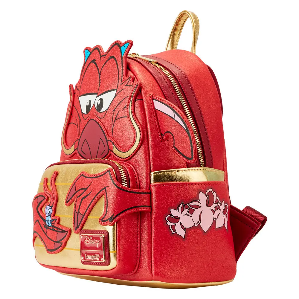 Loungefly Disney Mulan 25th Anniversary Mushu glitter ruksak 26cm produktová fotografia