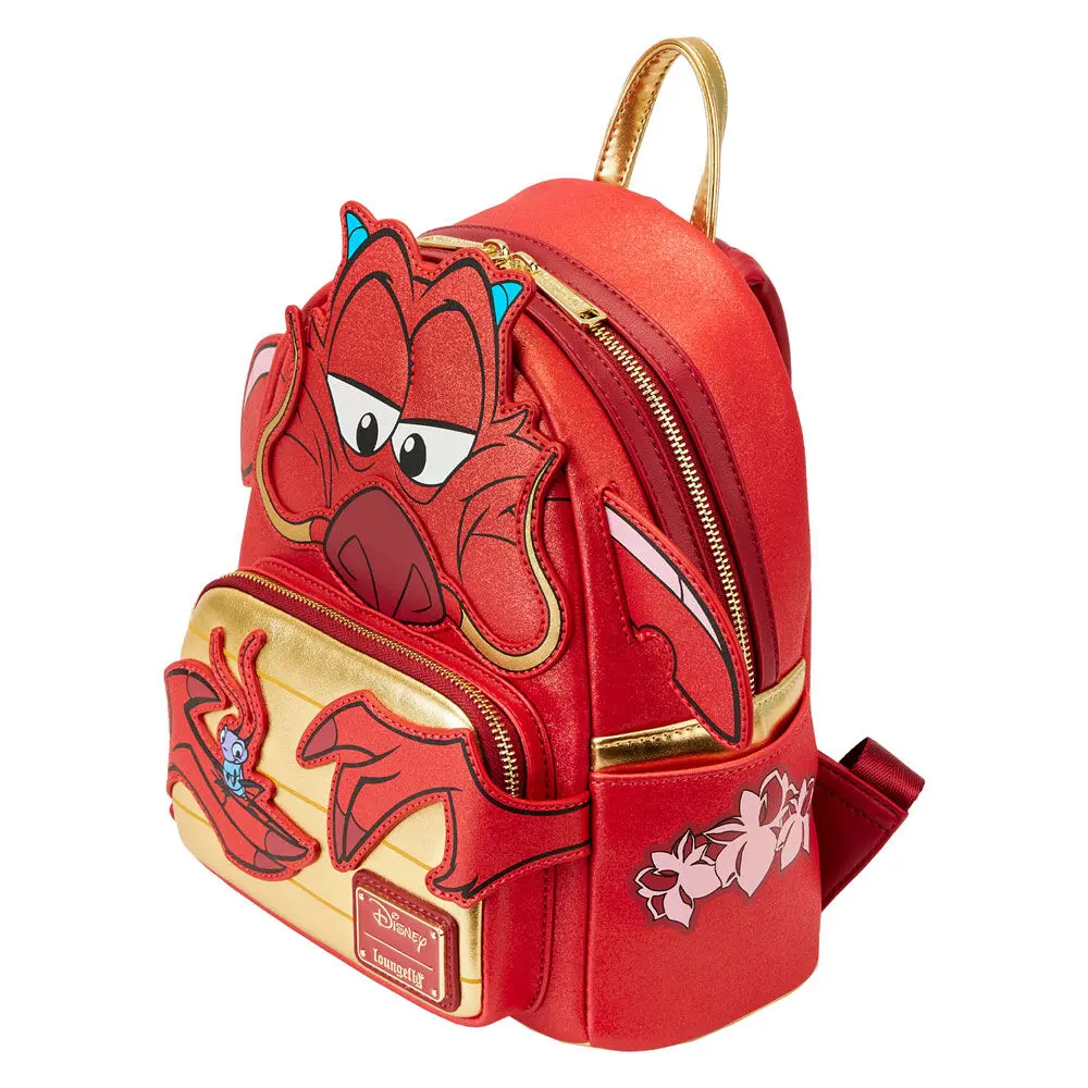 Loungefly Disney Mulan 25th Anniversary Mushu glitter ruksak 26cm produktová fotografia