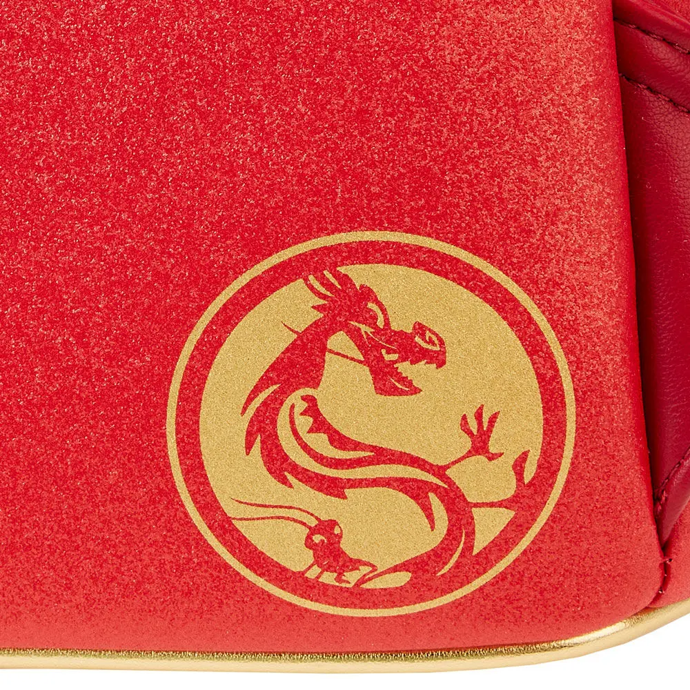 Loungefly Disney Mulan 25th Anniversary Mushu glitter ruksak 26cm produktová fotografia