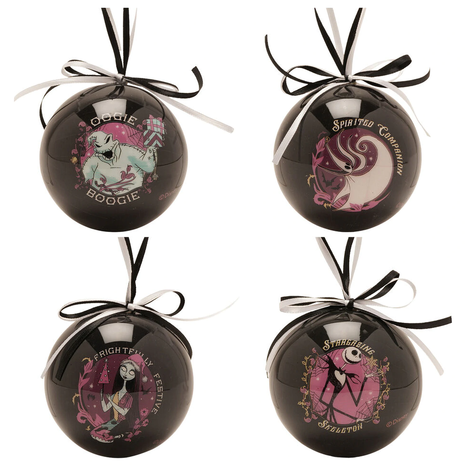 Disney Nightmare Before Christmas sada 4 vianočných gulí produktová fotografia