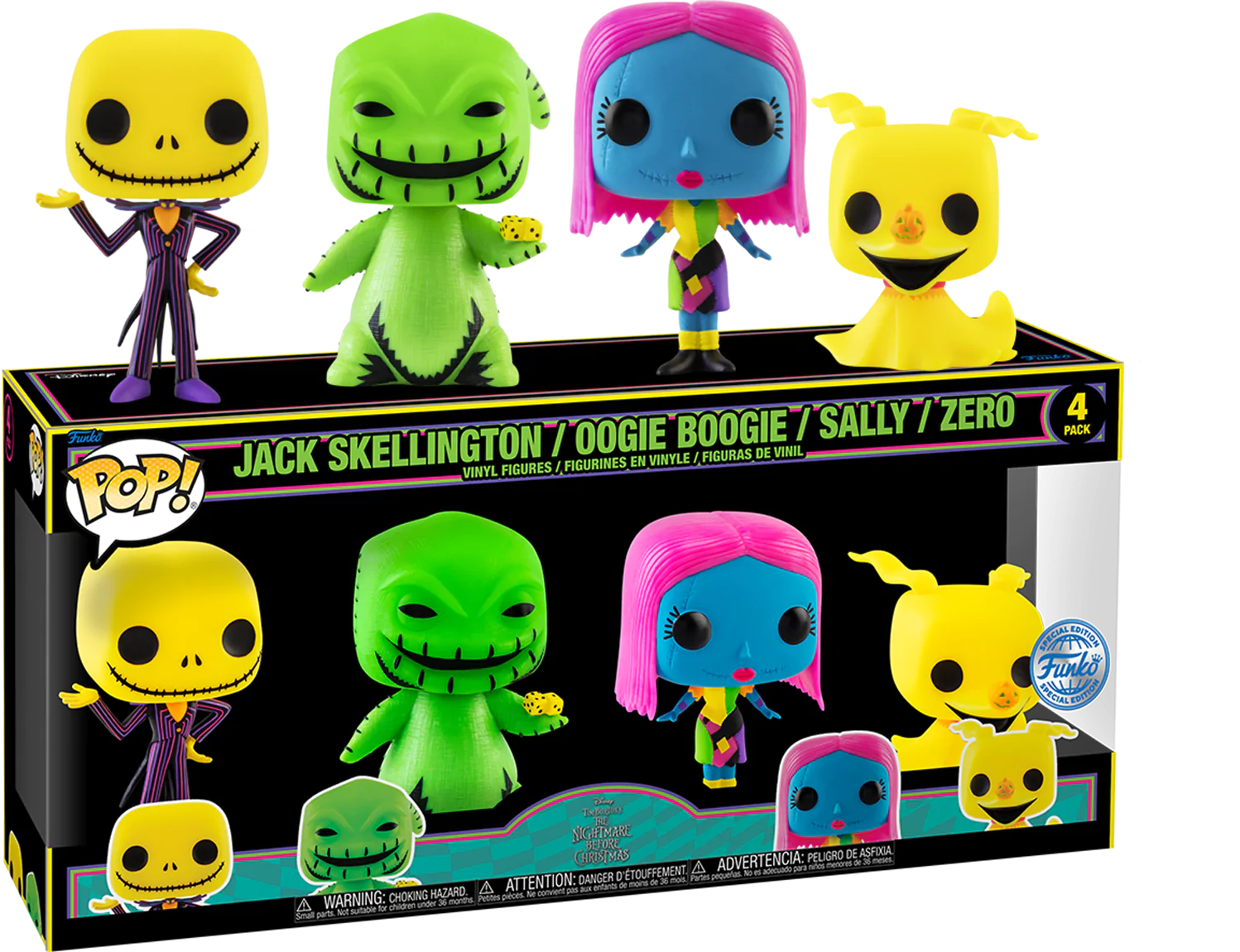 Disney POP! Movies Vinylová figúrka 4-Pack Nightmare before Christmas (EMEA) 9 cm produktová fotografia