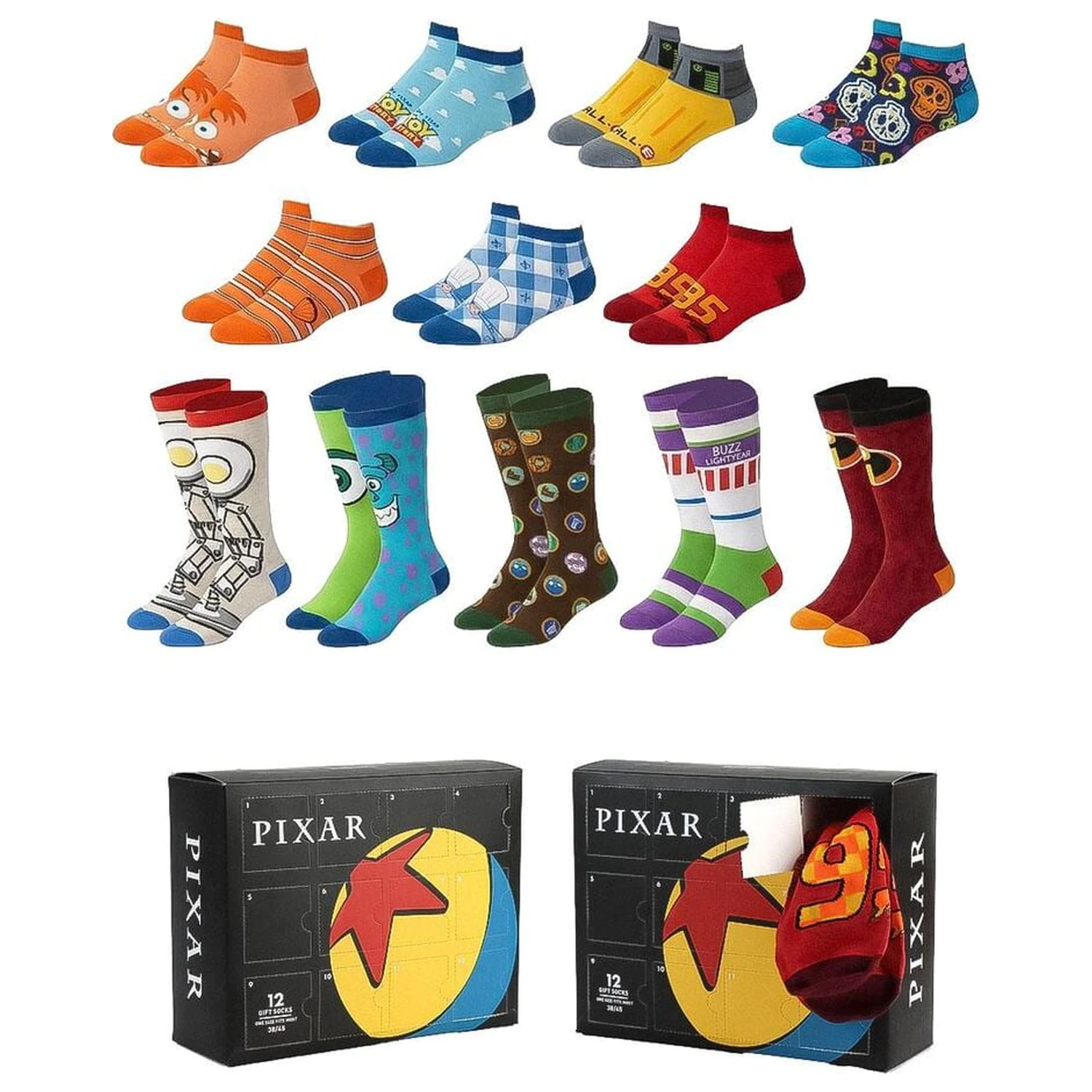 Disney Pixar adult súprava 12 ponožiek produktová fotografia