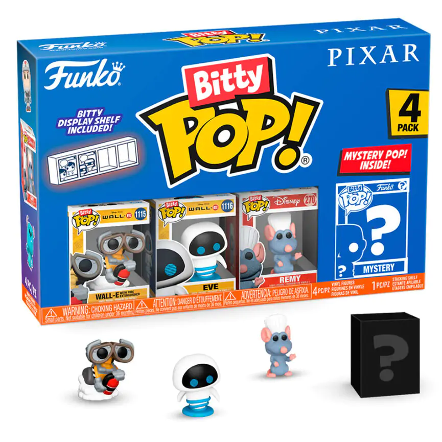 Disney Pixar Bitty Funko POP! Vinyl Figúrka 4-pack Wall-E termékfotó