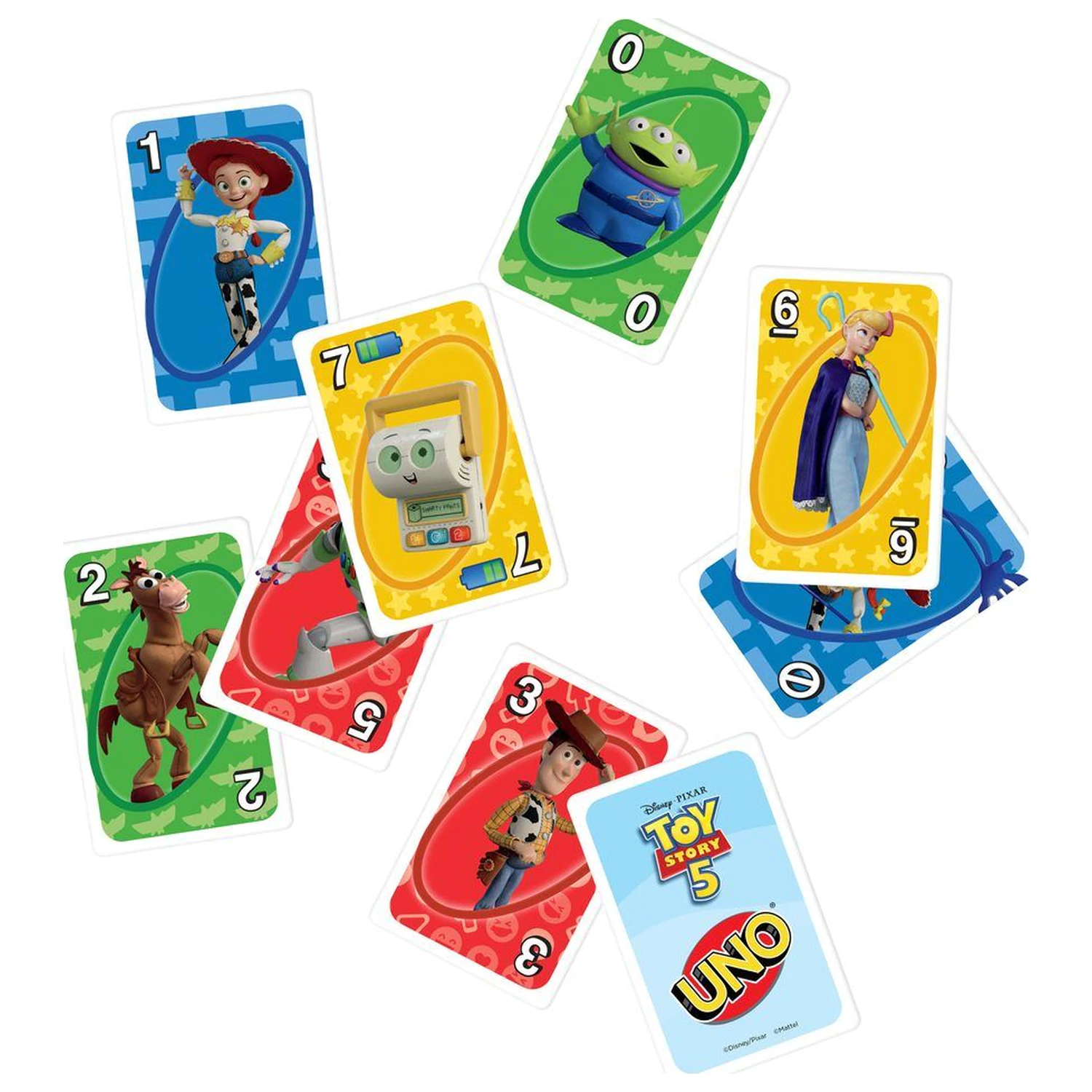 Disney Pixar Toy Story 5 UNO kartová hra produktová fotografia