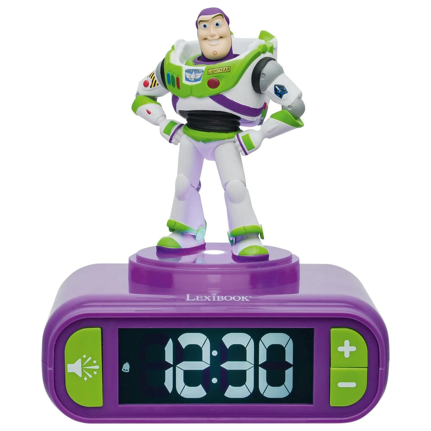 Disney Pixar Toy Story Buzz Lightyear 3D nočné svetlo digitálny budík produktová fotografia
