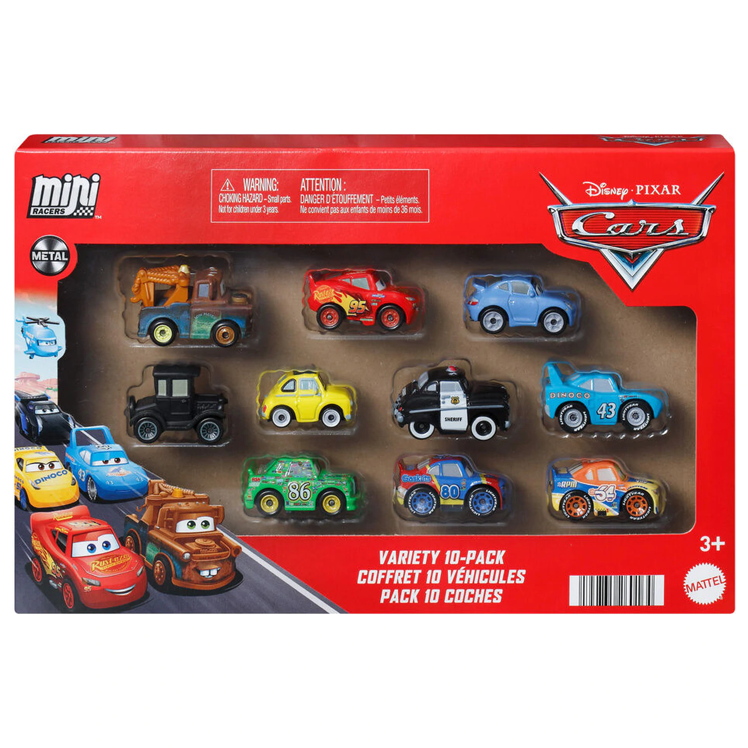 Disney Pixar Cars blister 10 mini vozidiel produktová fotografia